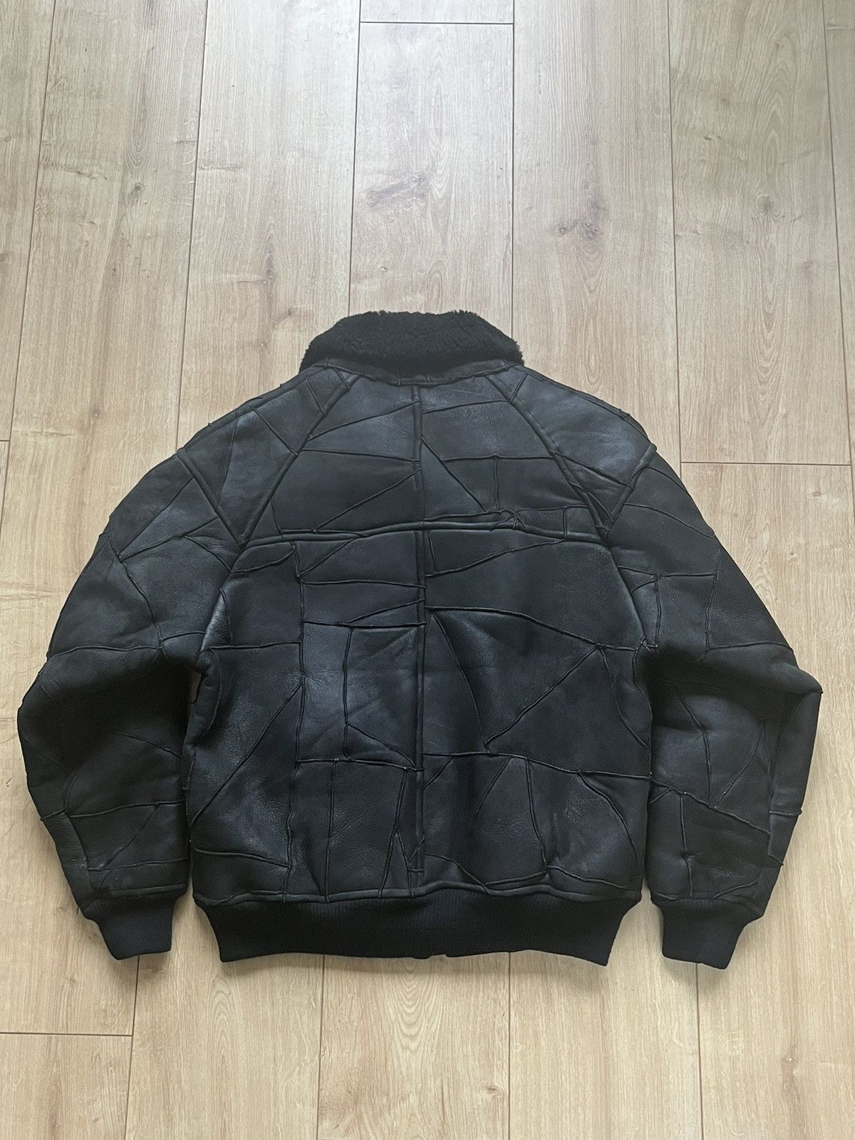 Japanese Brand 1990s patchwork shearling bomber/aviator leather jacket Size US M / EU 48-50 / 2 - 2 Thumbnail