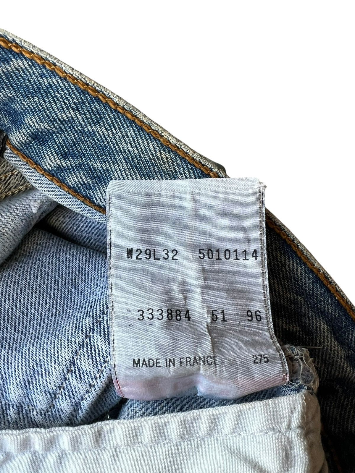 Levi's Vintage 1996 Levi’s 501 X Aditi Art Dirty Denim Jeans Size US 29 - 24 Thumbnail
