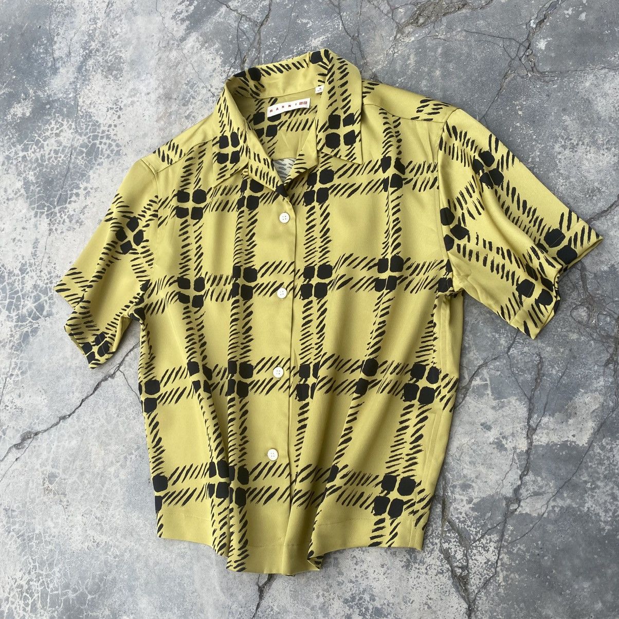 Marni Marni Gold Rayon Shirt Boxy Size US M / EU 48-50 / 2 - 3 Thumbnail