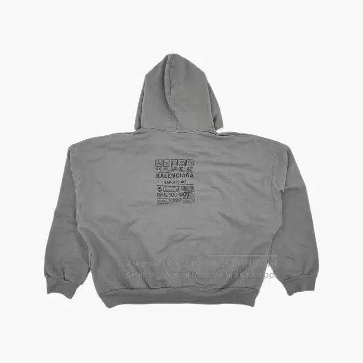 Balenciaga Balenciaga Gray Oversized Hoodie for Men. Size US M / EU 48-50 / 2 - 3 Thumbnail