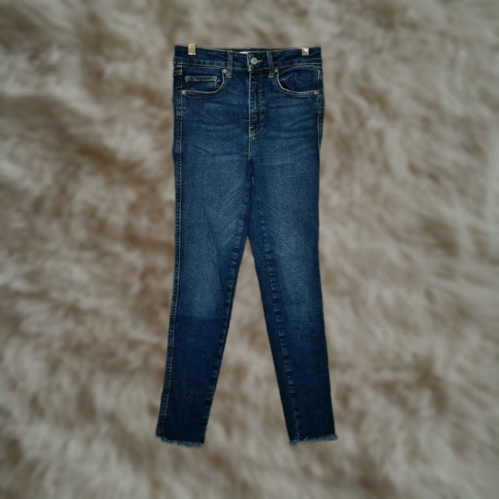 Vintage We The Free Skinny Jeans Womens Size 27 Actual 26 x 27 Frayed Hem Dark Wash Size 26" / US 2 / IT 38 - 1 Thumbnail