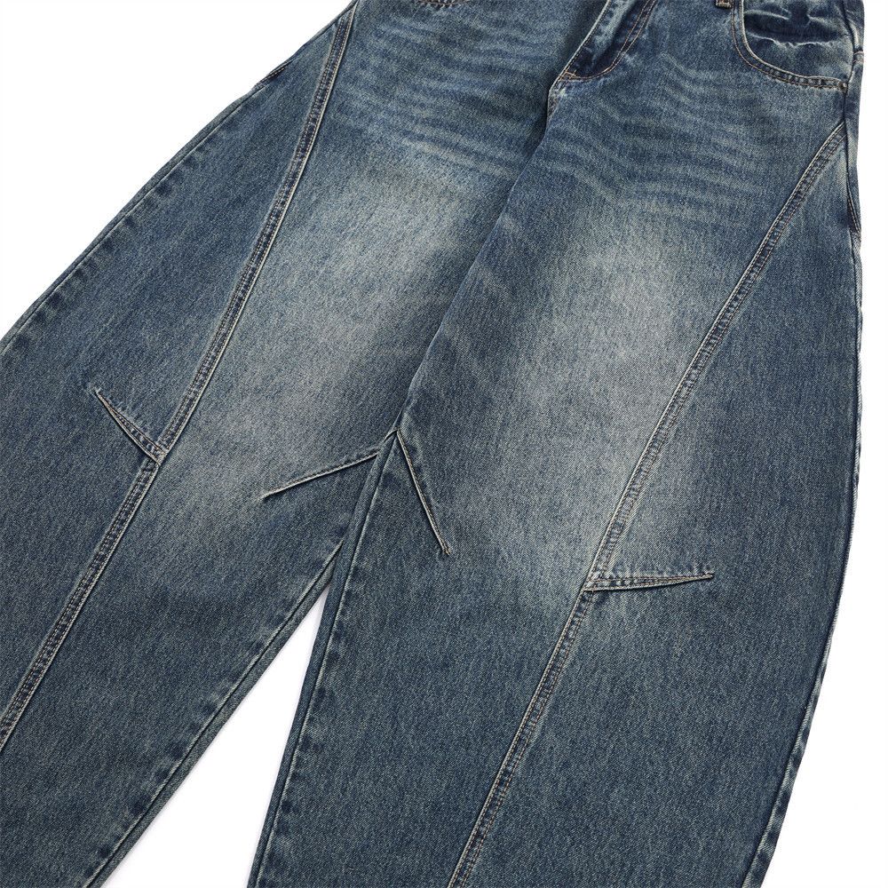 Jean Vintage men's distressed washed casual scimitar jeans Size US 32 / EU 48 - 4 Thumbnail
