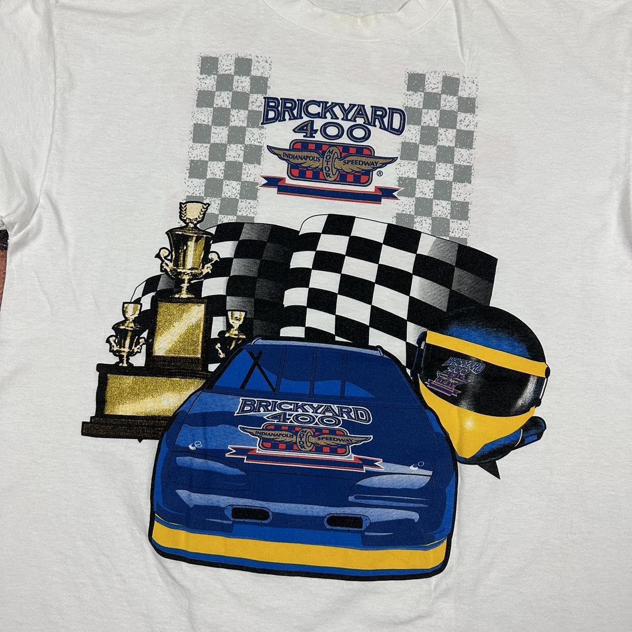 NASCAR Vintage Brickyard 400 Just Blew Past You Nascar T Shirt 90s Size US XL / EU 56 / 4 - 3 Thumbnail
