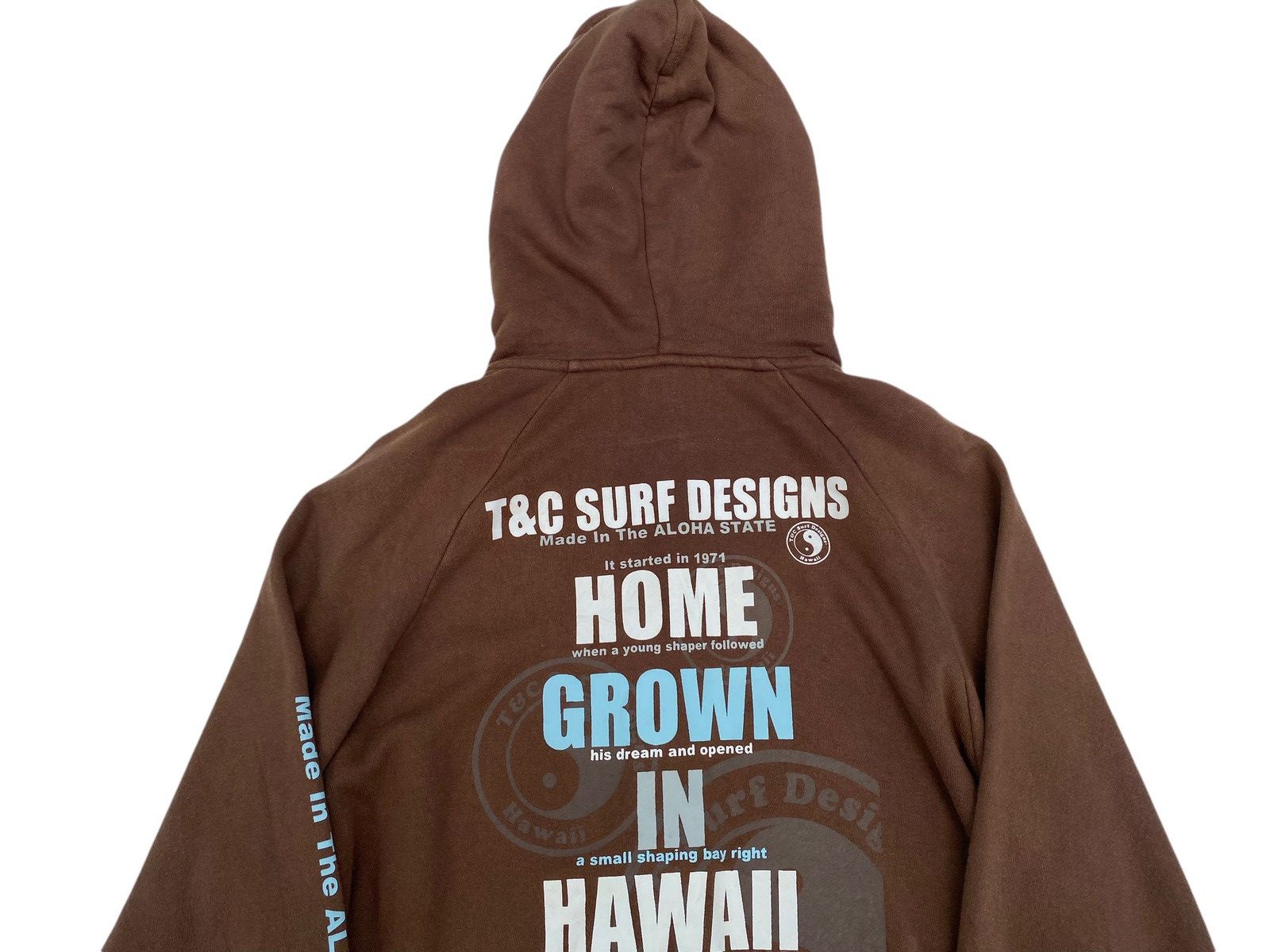 Vintage Vtg T&C Surf Hoodie Zip Up Brown Size US M / EU 48-50 / 2 - 3 Thumbnail