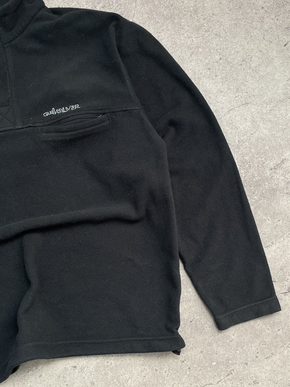 Quiksilver × Vintage QUIKSILVER VINTAGE BLACK LOGO 1/3 ZIP FLEECE Size US L / EU 52-54 / 3 - 4 Thumbnail