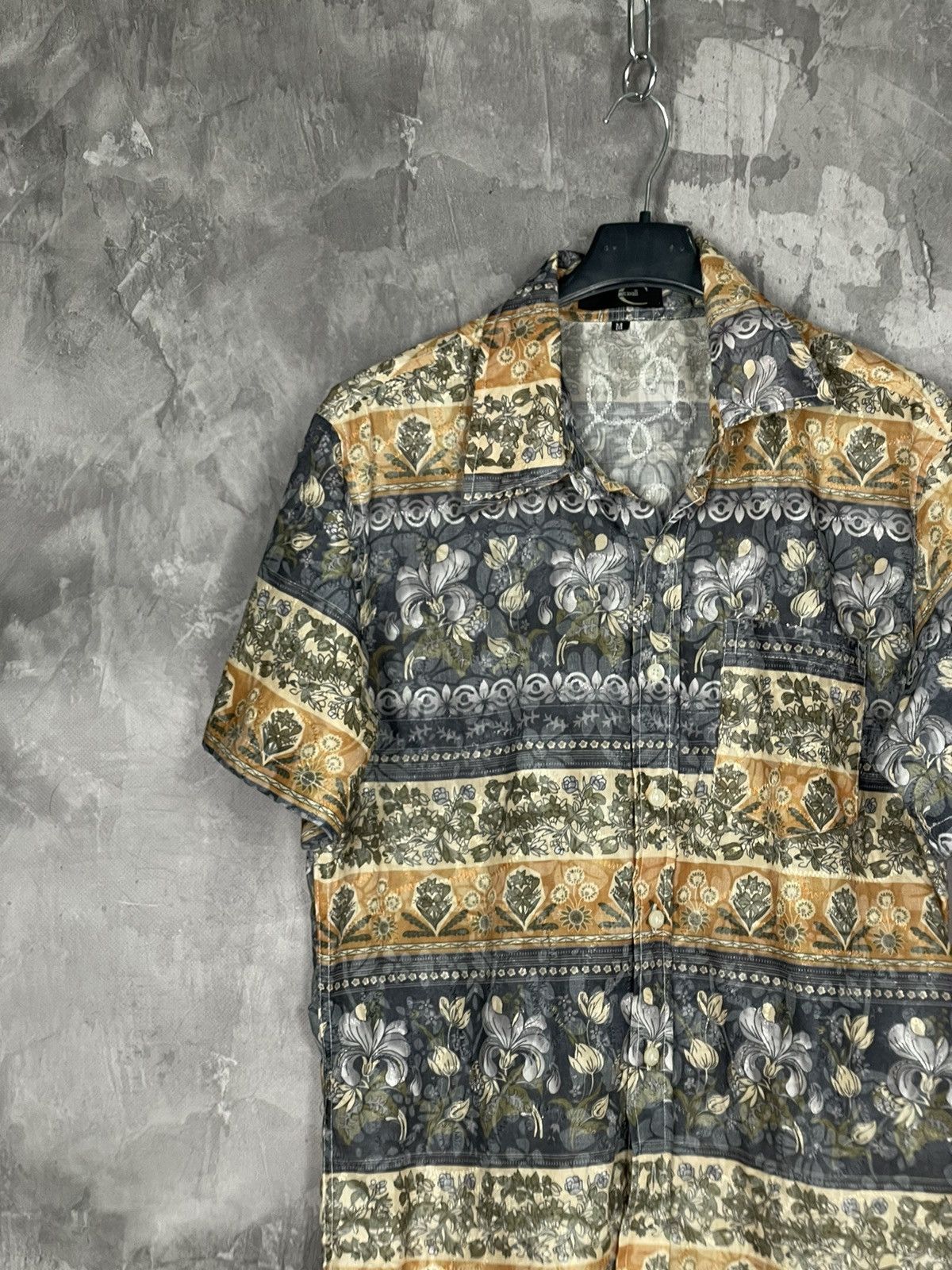 Just Cavalli × Vintage Just Cavalli Shirt Short Y2K Streetwear Sleeve Size US M / EU 48-50 / 2 - 3 Thumbnail