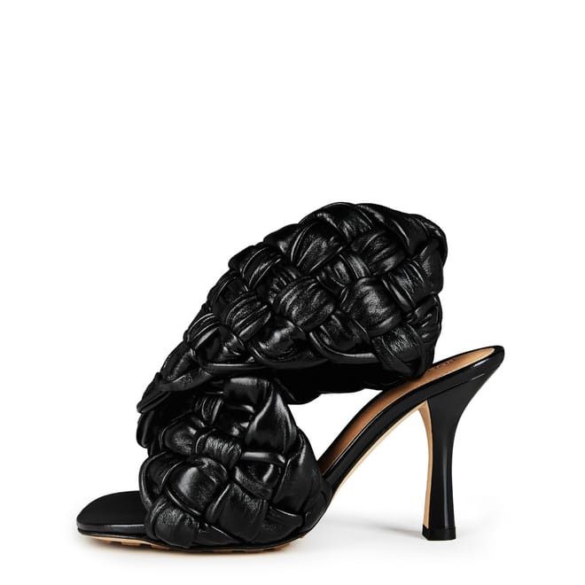 Bottega Veneta Bottega Veneta Stiletto Heel Leather Sandals in Black Size US 4 / IT 34 - 2 Thumbnail