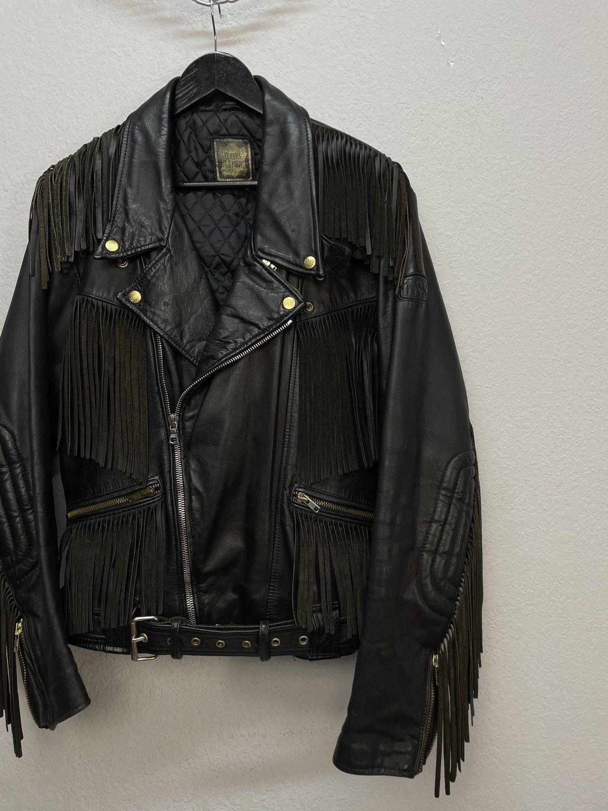 If Six Was Nine Vintage Nuber Nine Stayle Fringe Leather Biker Jacket Grunge Size US L / EU 52-54 / 3 - 9 Thumbnail
