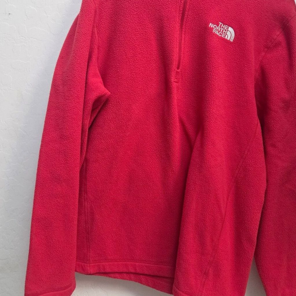 The North Face North Face Fleece PulloverBright Red, Medium 1/4 zip Collard Size US M / EU 48-50 / 2 - 3 Thumbnail