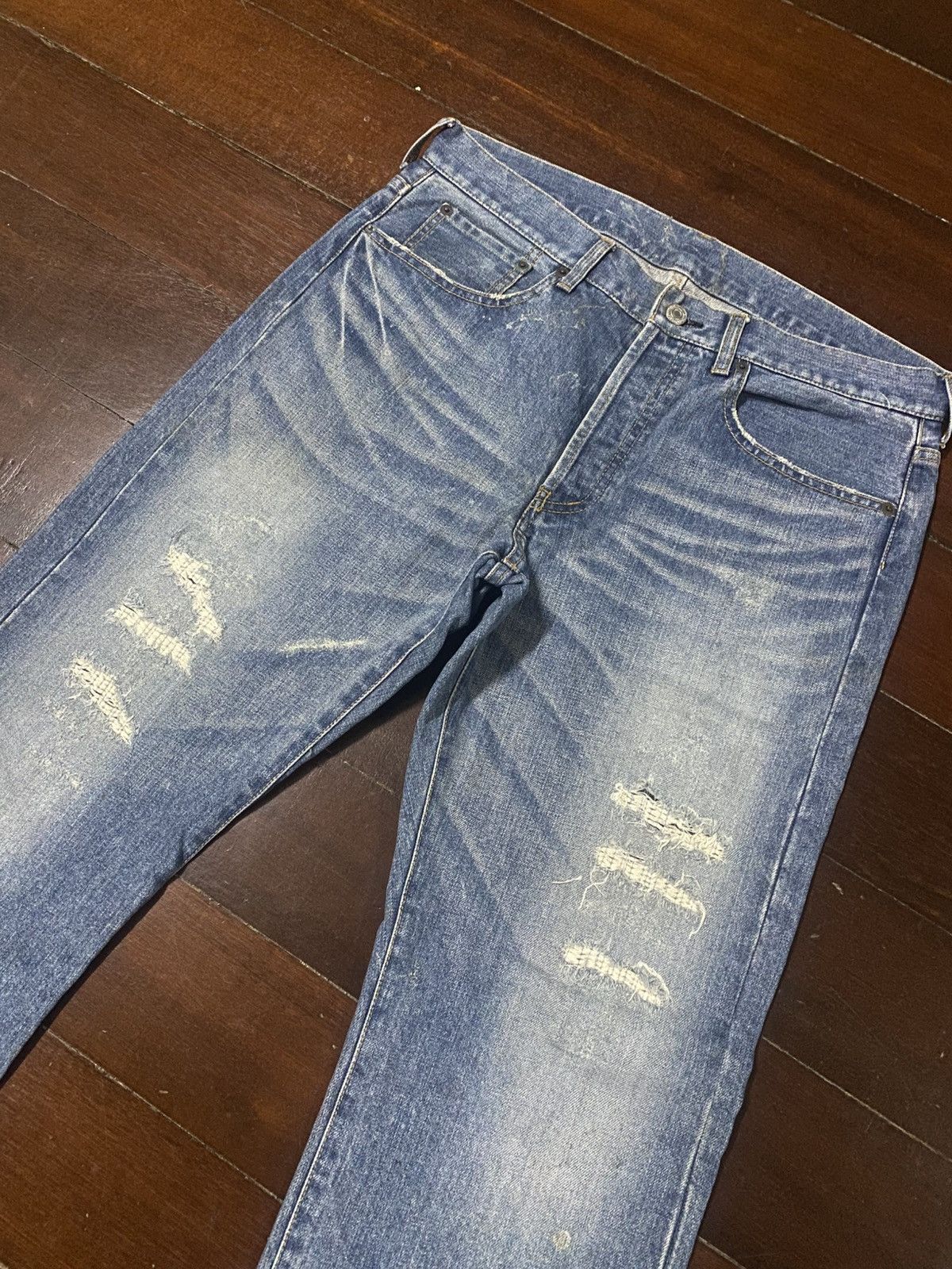 Takeo Kikuchi Rare Vintage design Takeo Kikuchi jeans distressed boro Size US 34 / EU 50 - 8 Thumbnail