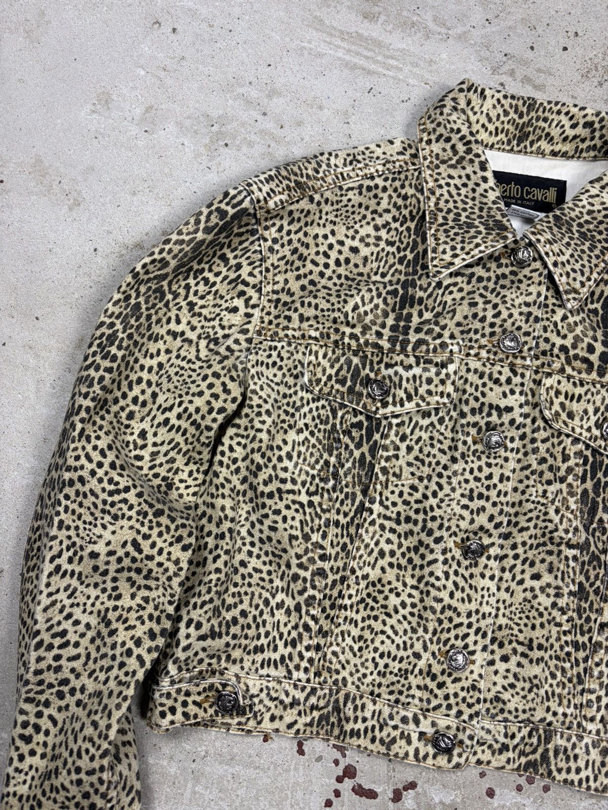 Roberto Cavalli Vintage 1990s Roberto Cavalli Leopard Animal Print Jacket Size S / US 4 / IT 40 - 7 Thumbnail