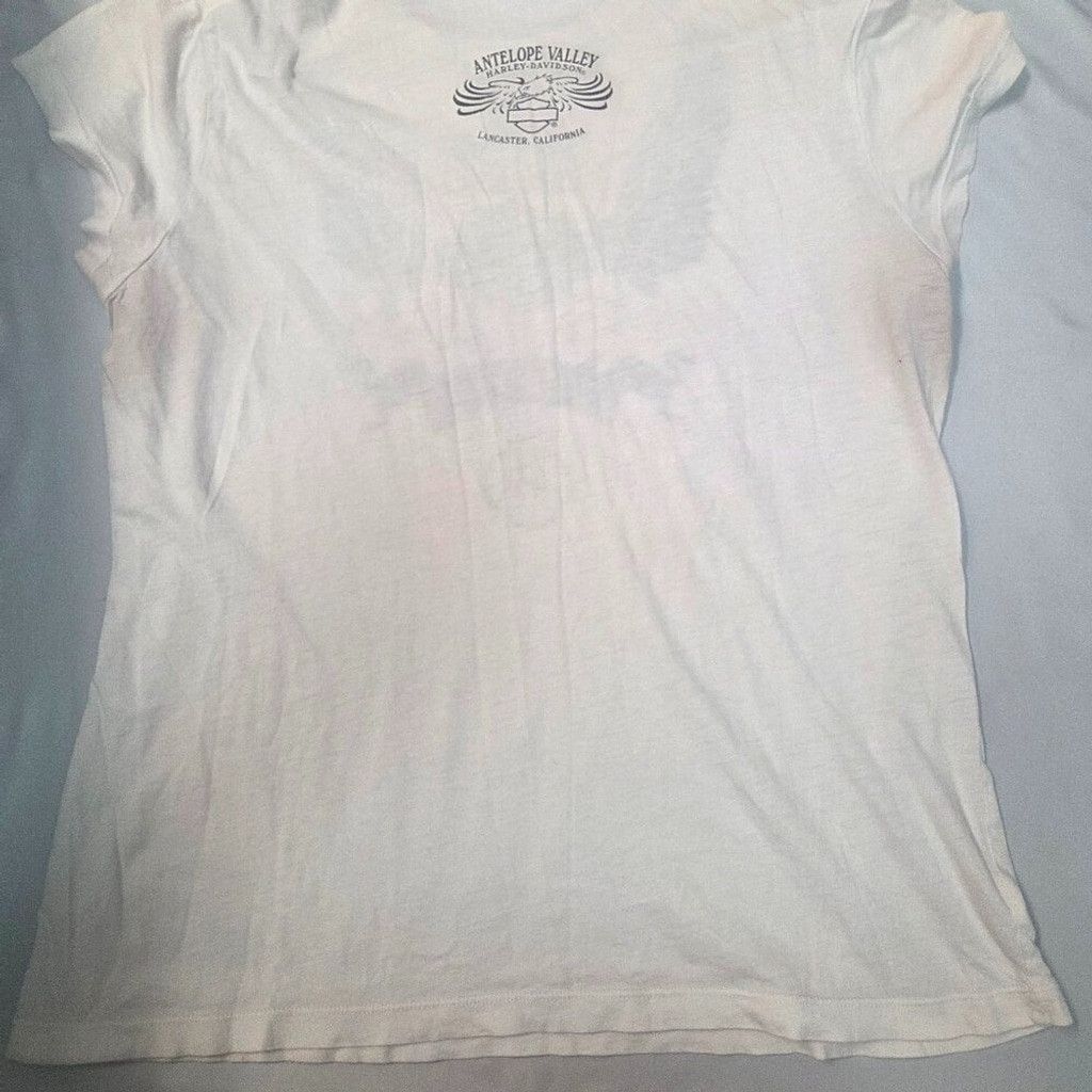 Harley Davidson Harley-Davidson women's X-large white shirt Vintage y2k Size XL / US 12-14 / IT 48-50 - 2 Thumbnail