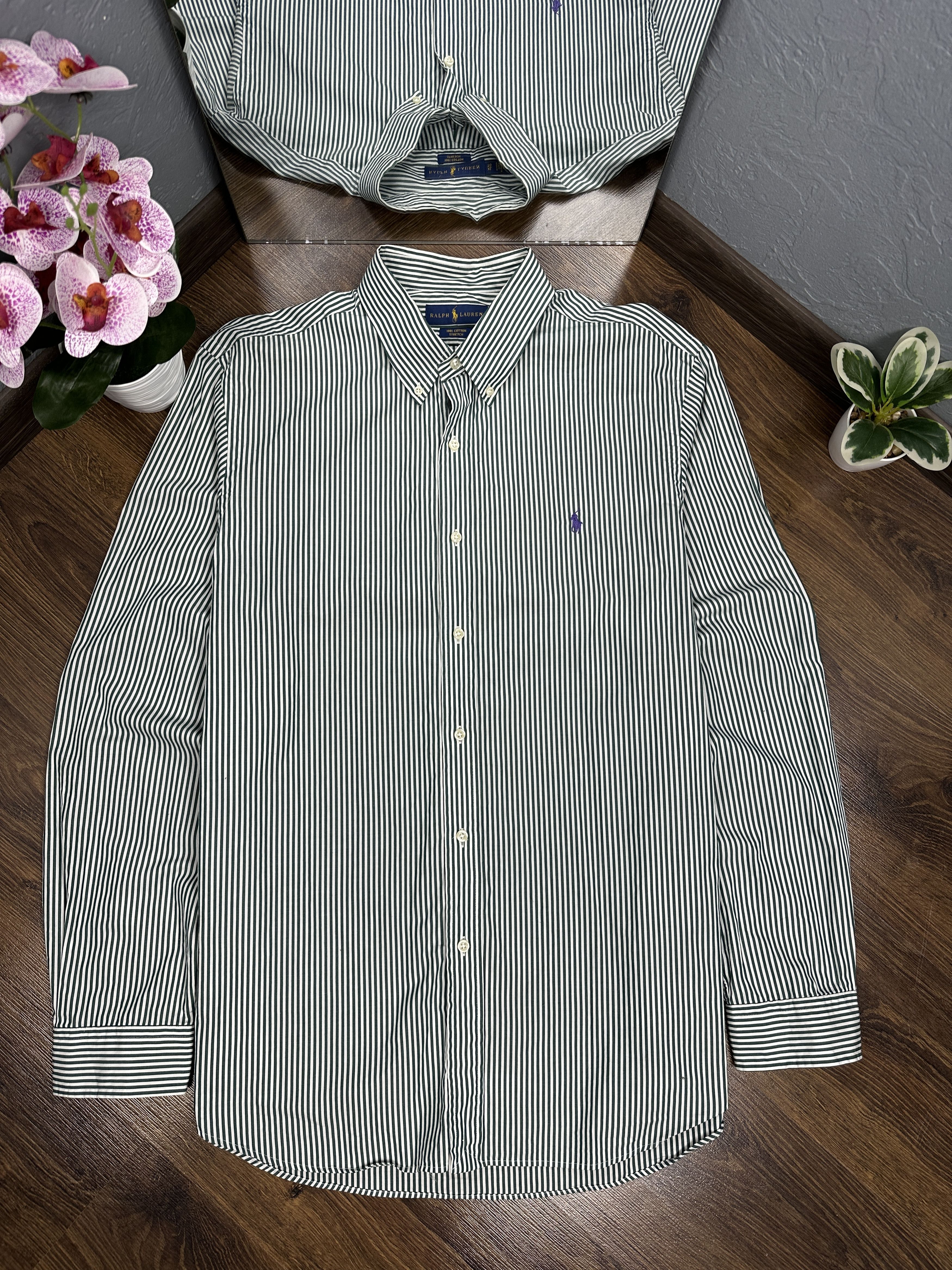 Polo Ralph Lauren × Ralph Lauren Polo Ralph Lauren Vintage Long Sleeve Striped Shirt Size US XL / EU 56 / 4 - 1 Thumbnail