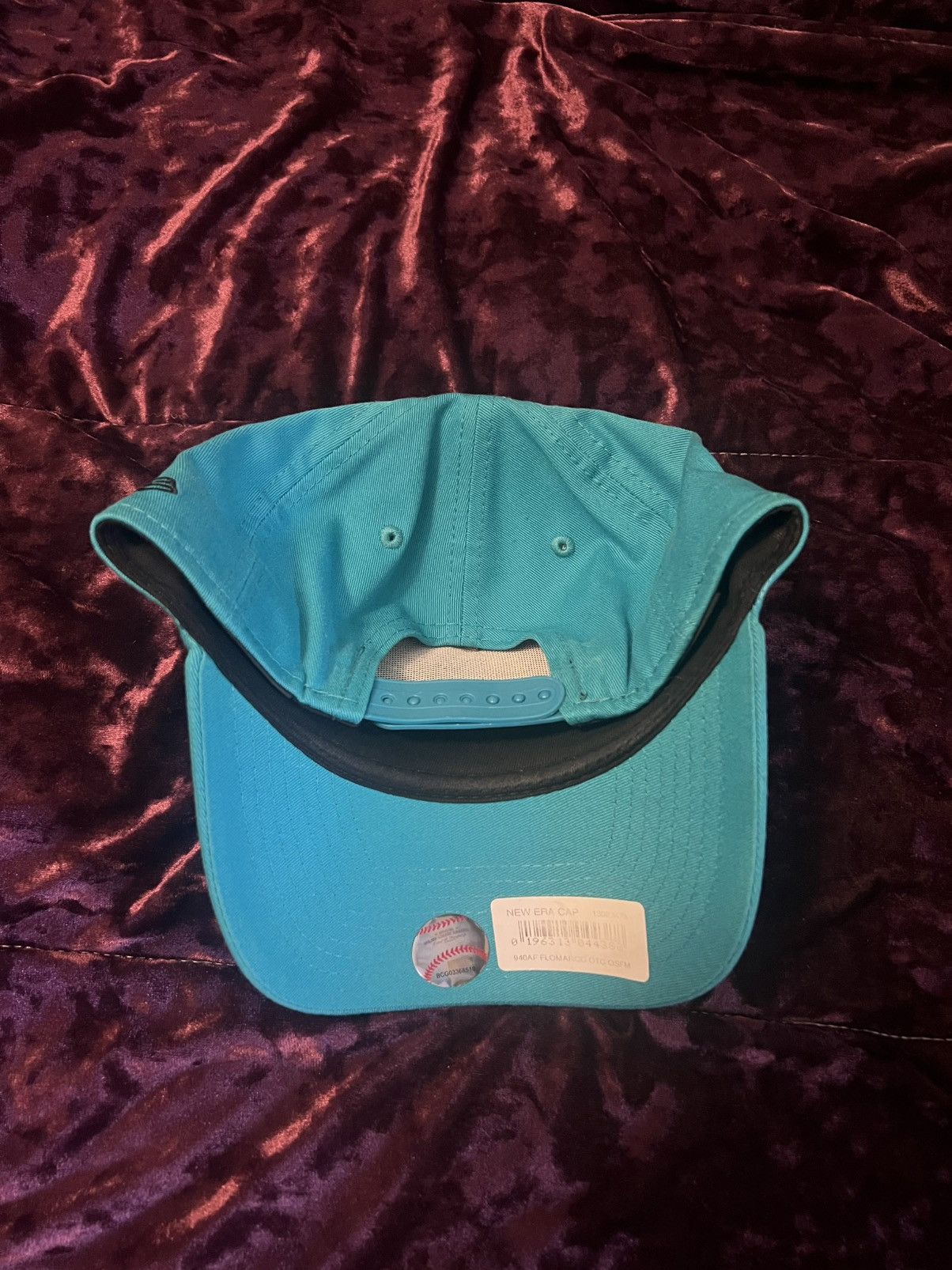 47 Brand Rare New Era Teal Miami Marlins F Paisley 9FORTY A-Frame Hat Size ONE SIZE - 2 Thumbnail