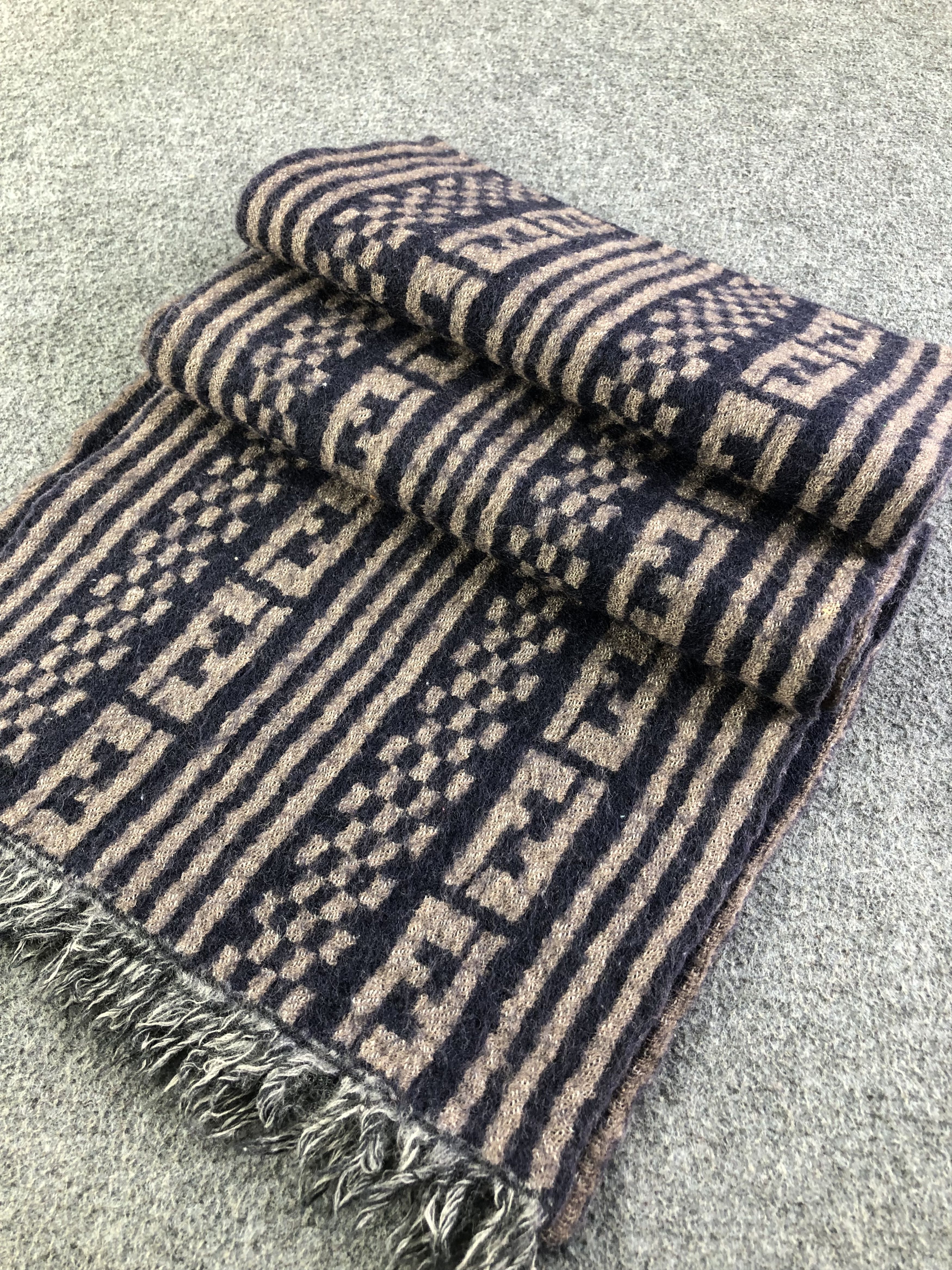 Vintage Fendi Monogram Wool Scarf / Muffler / Neckwear SS1305 Size ONE SIZE - 2 Thumbnail