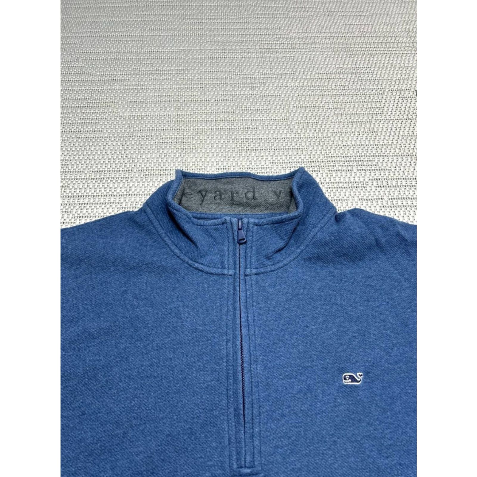 Vineyard Vines Vineyard Vines Sweater Mens Xxl Blue Cotton Blend Golf Quarter Zip Shirt Size US XXL / EU 58 / 5 - 2 Thumbnail