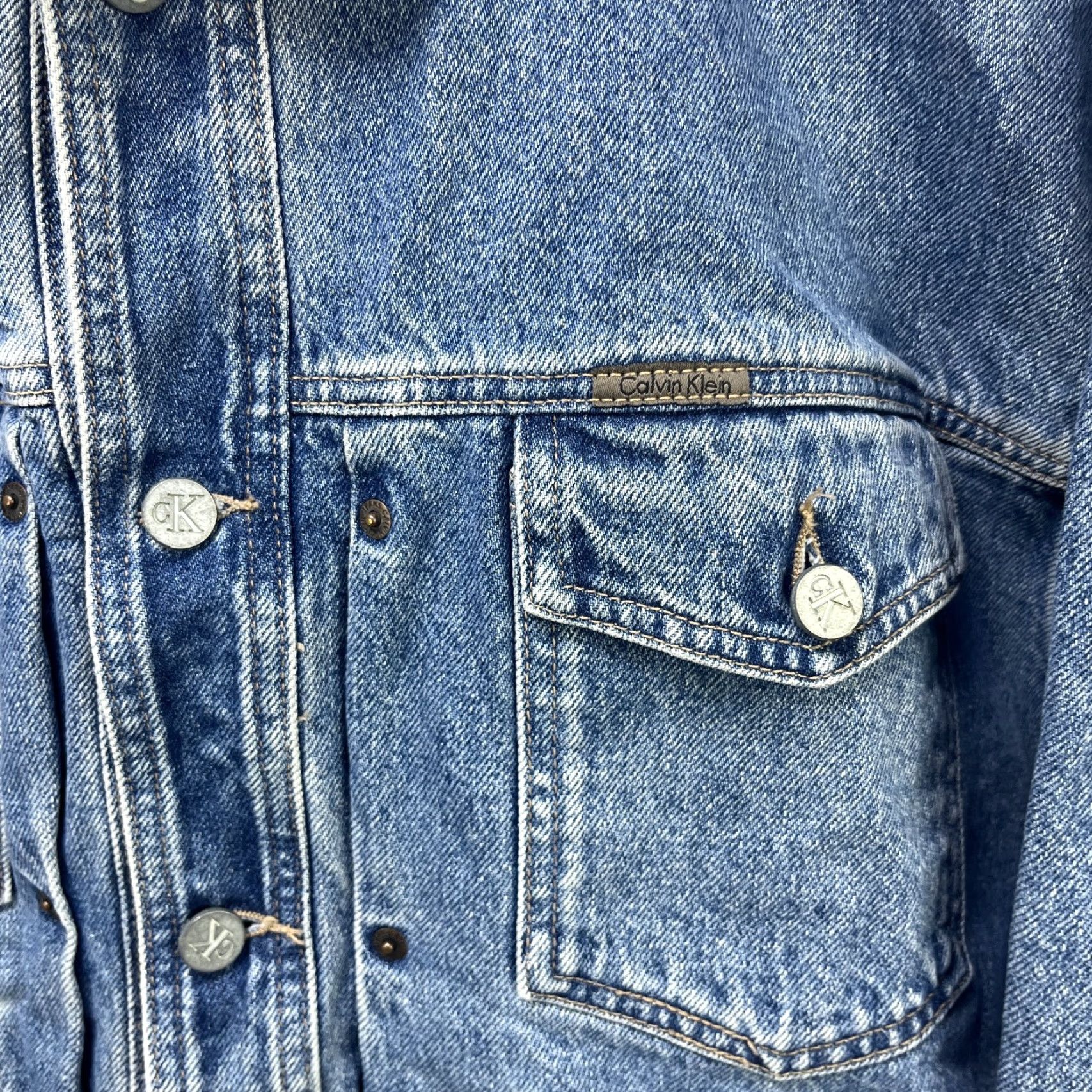 Calvin Klein VINTAGE 90s Calvin Klein Denim Jacket XL Mens Size US 36 / EU 52 - 3 Thumbnail