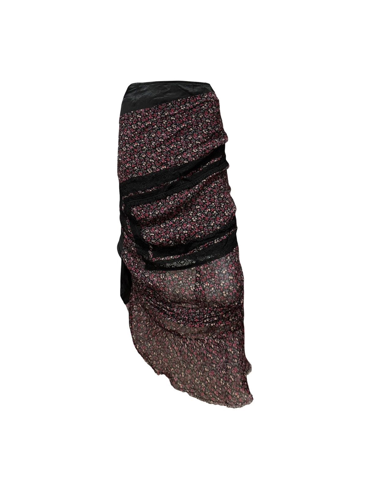 Junya Watanabe JUNYA WATANABE Fall Winter 2007 Floral Asymmetric Maxi Skirt Size 27" / US 4 / IT 40 - 1 Thumbnail