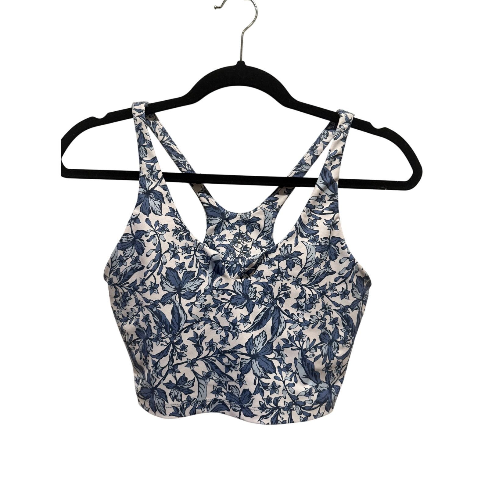 Other SAGE Collective Floral Sports Bra Blue White Racerback S Size S / US 4 / IT 40 - 1 Thumbnail