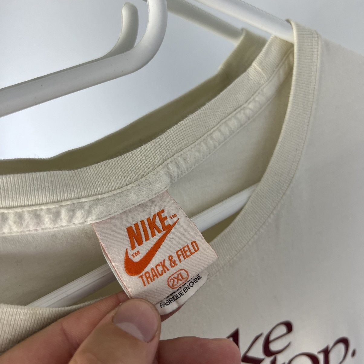Nike Vintage 90s Nike Track & Field Oversized T-Shirt Size US XXL / EU 58 / 5 - 4 Thumbnail