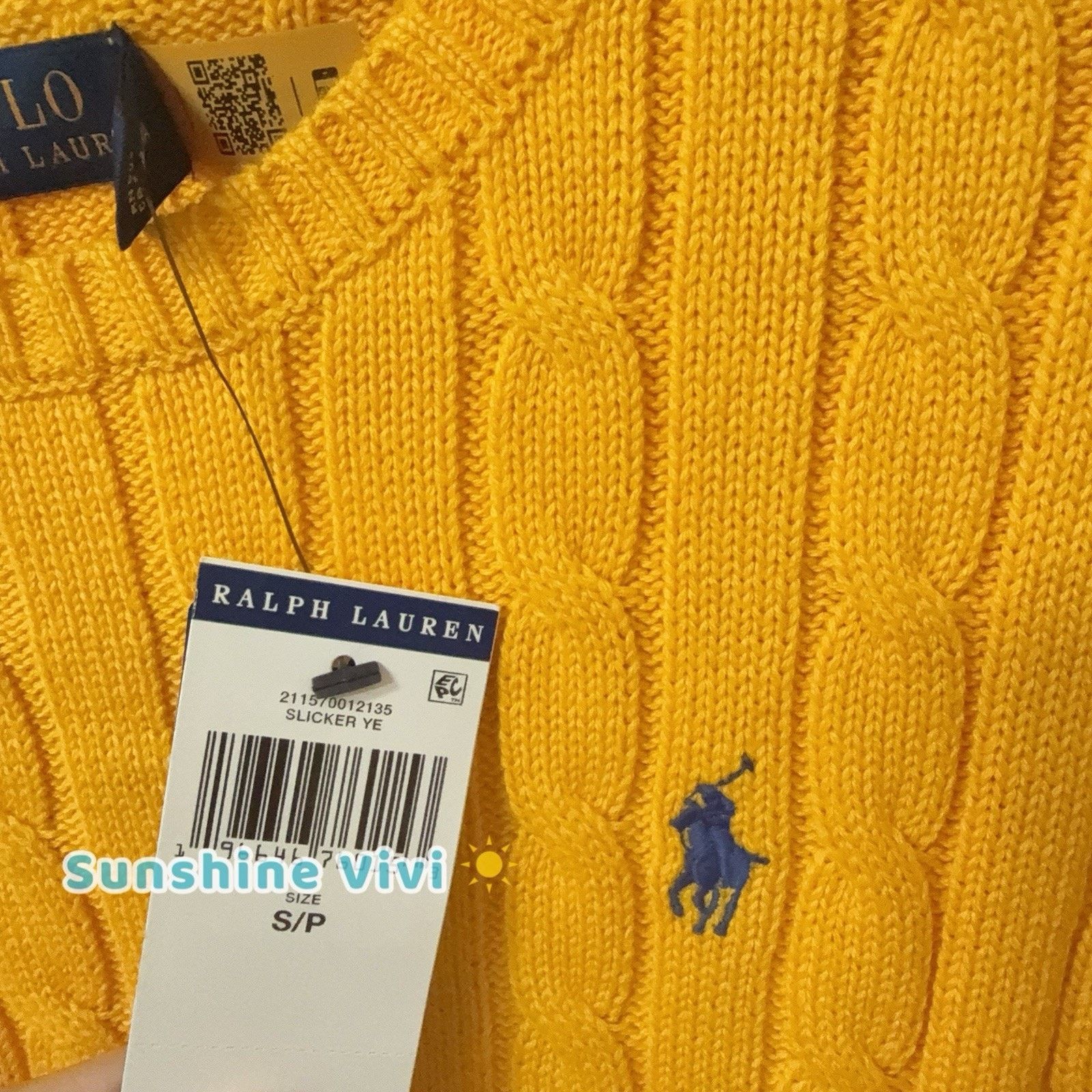 Polo Ralph Lauren NWT Polo Ralph Lauren Cable Knit Crewneck Sweater Yellow Size S / US 4 / IT 40 - 3 Thumbnail