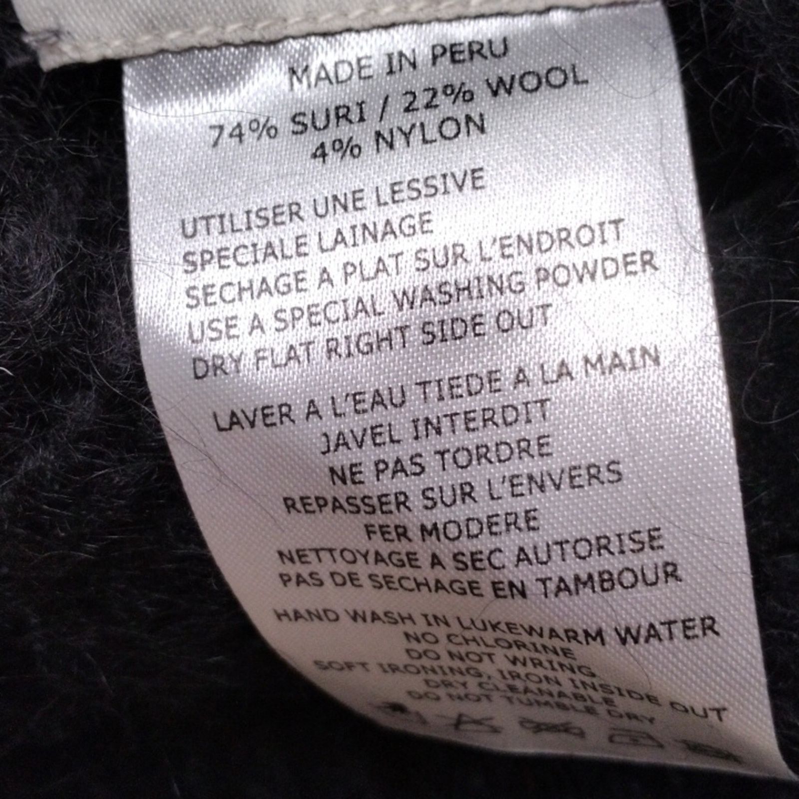 Other Simply Natural PERU SURI WOOL Cardigan Sz L BLACK Bell Boho Size M / US 6-8 / IT 42-44 - 8 Thumbnail