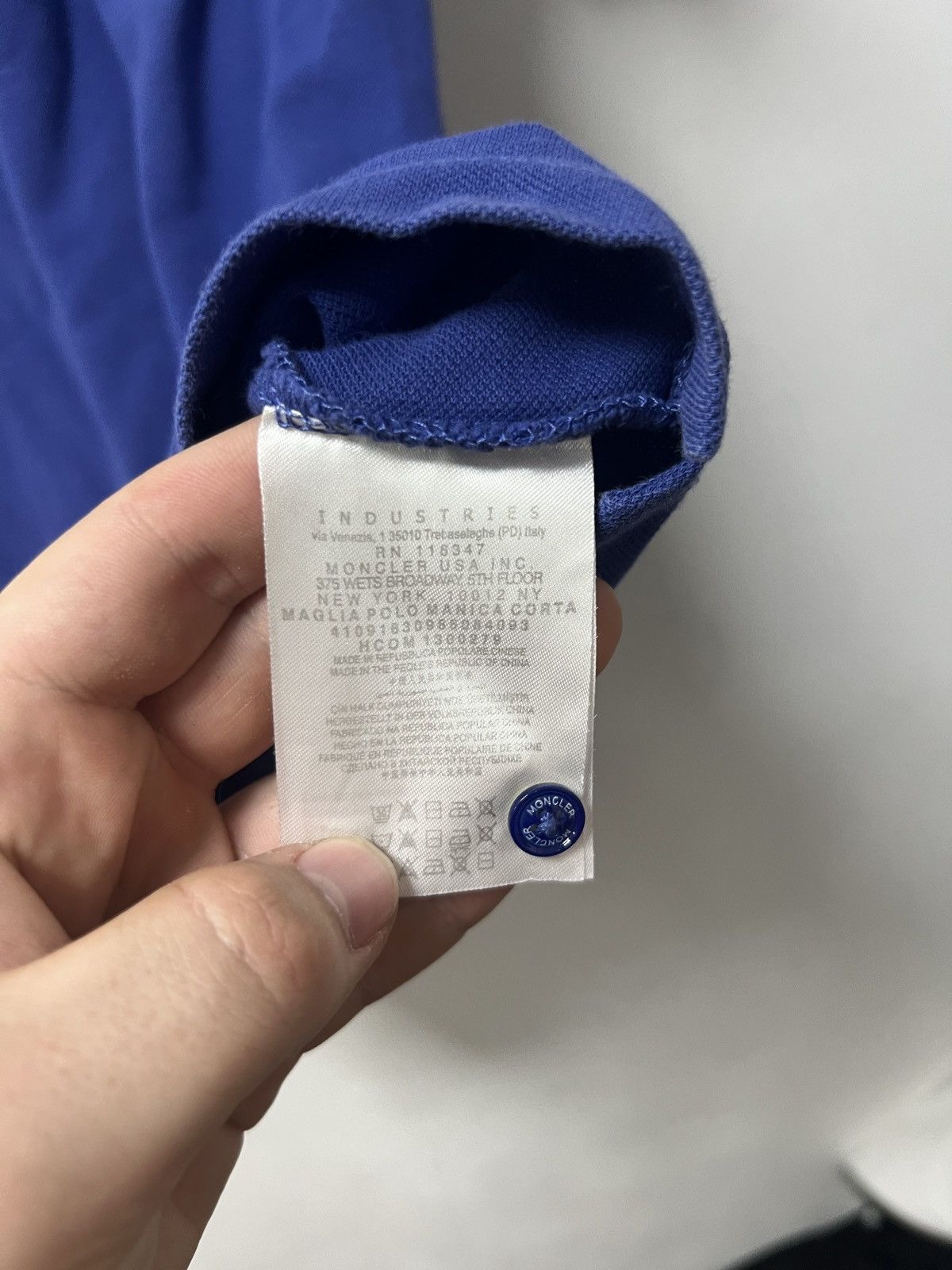 Moncler Moncler Polo T-Shirt Blue Y2K Mens Size US XL / EU 56 / 4 - 12 Thumbnail