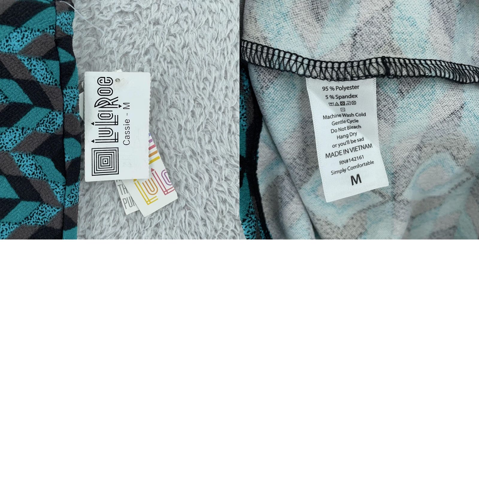 Vintage LuLaRoe Skirt Womens Medium Black Teal Geometric Pencil Stretch Pull On Size 32" / US 10 / IT 46 - 8 Thumbnail