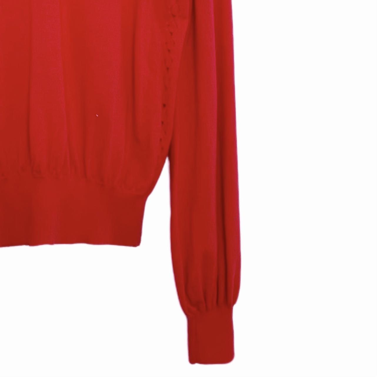 Chanel Chanel Rose Red Thin Cashmere Knit Sweater K26WX Size XXS / US 00 / IT 34 - 4 Thumbnail