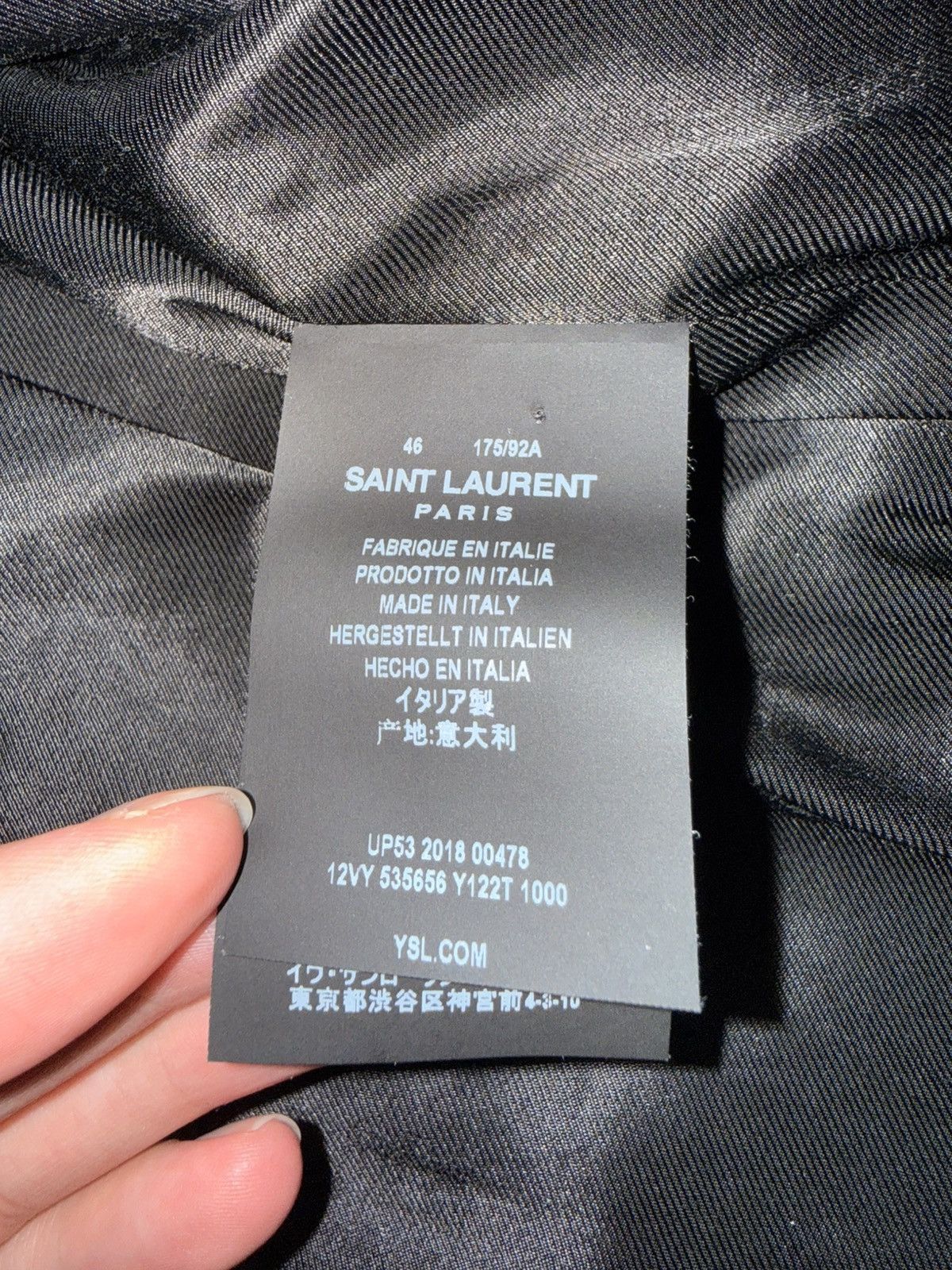 Saint Laurent Paris Saint Laurent Men’s Teddy Jacket Tweed Sequin Crochet 2018 Size US S / EU 44-46 / 1 - 14 Thumbnail