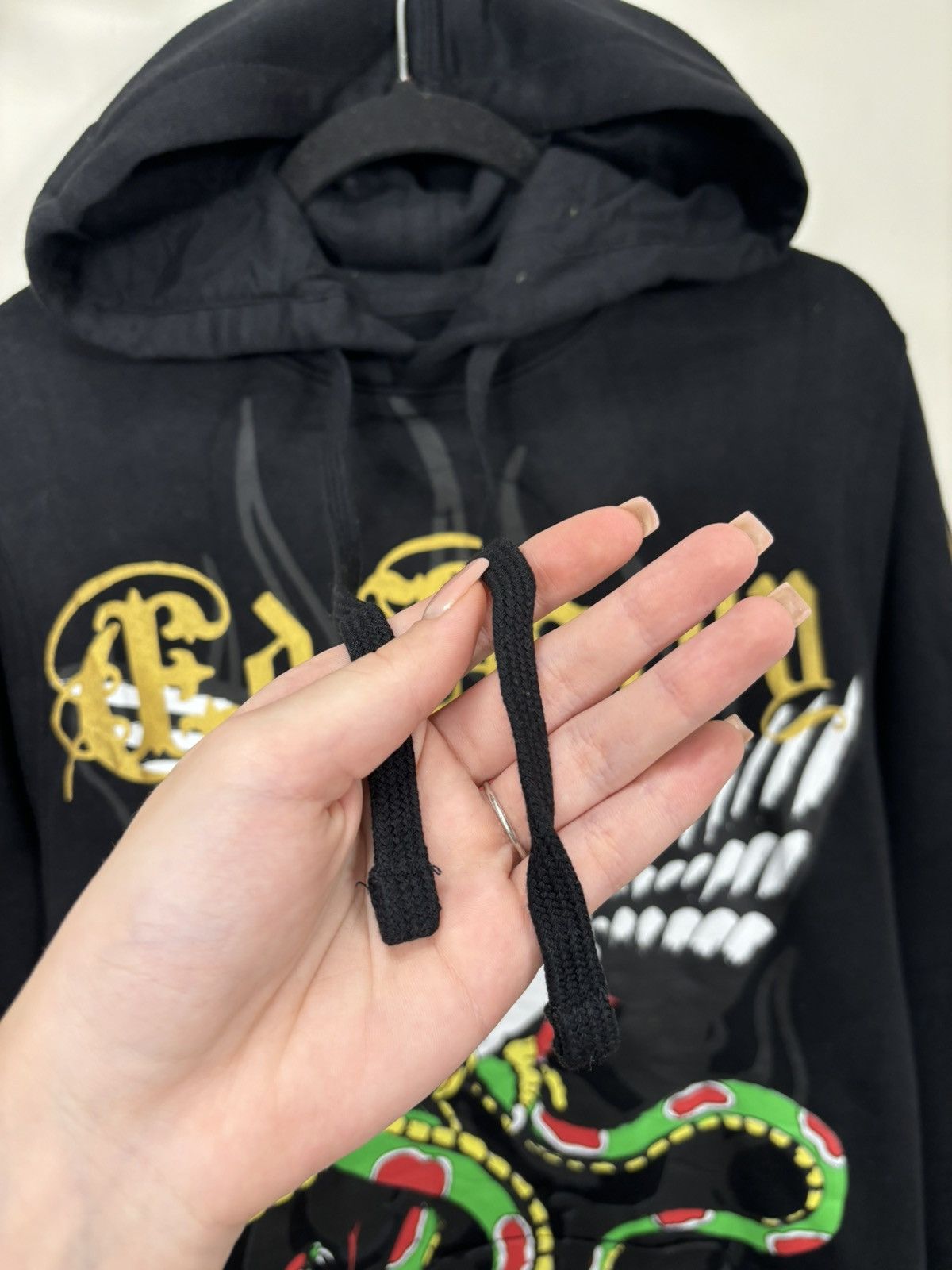 Christian Audigier Ed Hardy Big Snake Logo Y2K Hype NEW Black Hoodie Size US S / EU 44-46 / 1 - 4 Thumbnail