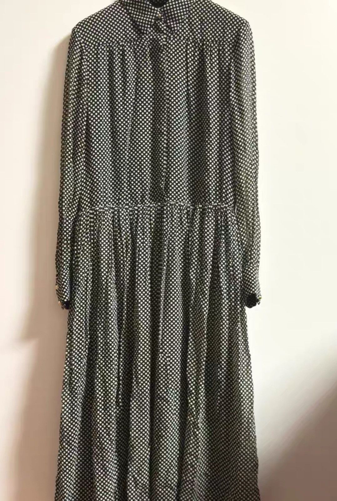 Celine Celine Black & White Polka Dot Mulberry Silk Dress Size S / US 4 / IT 40 - 2 Thumbnail