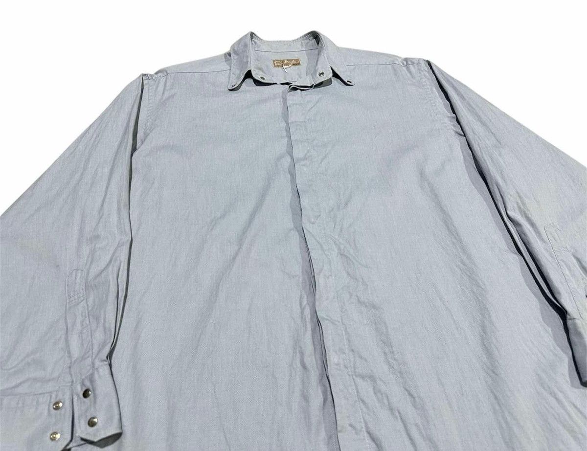 Thierry Mugler 🔥80s Thierry Mugler French Collar Hidden Snap Button Shirt Size US XL / EU 56 / 4 - 2 Thumbnail