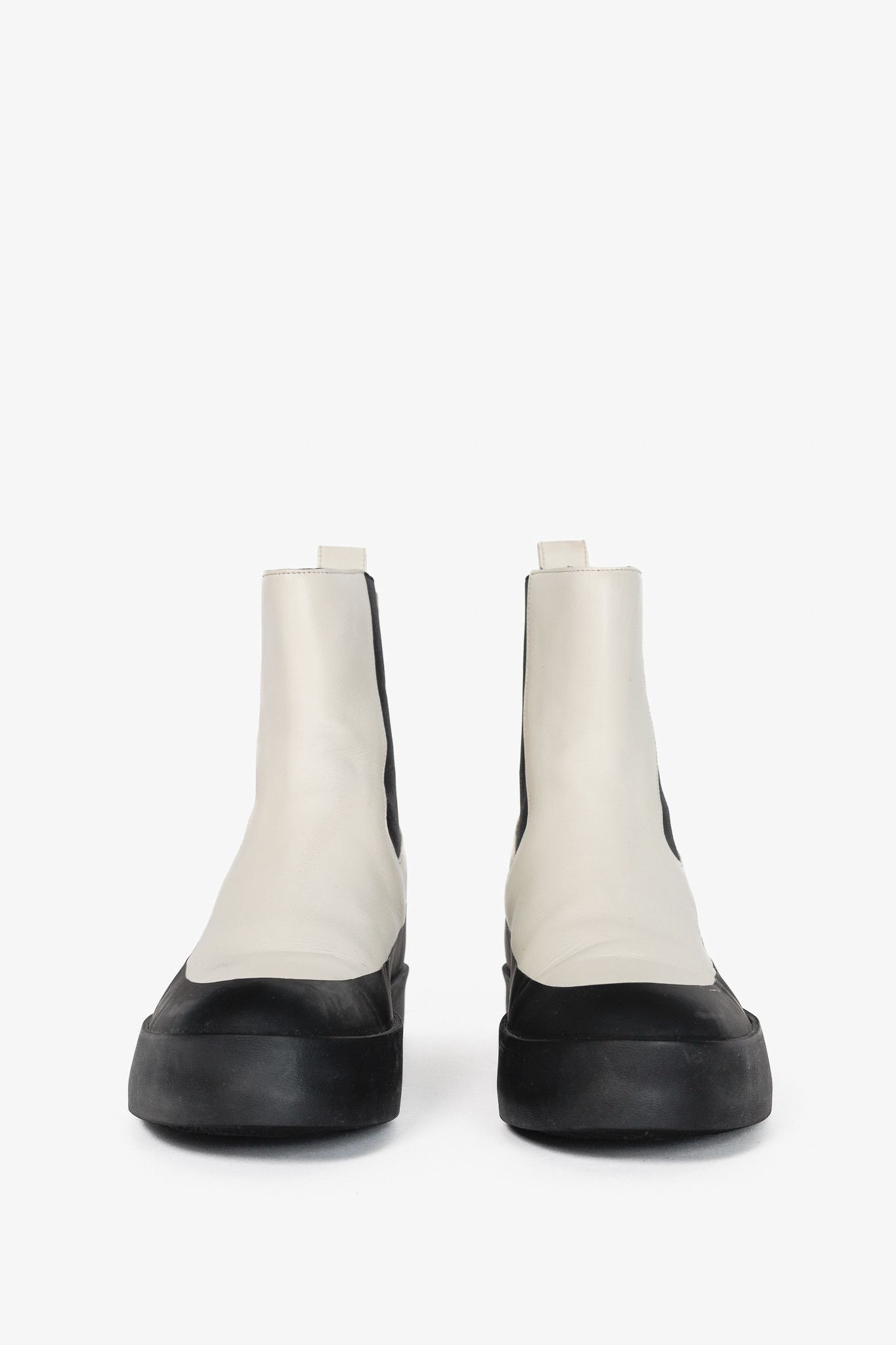 NEOUS NEOUS Zaniah Cream & Black Platform Chelsea Boots Size US 6.5 / IT 36.5 - 2 Thumbnail