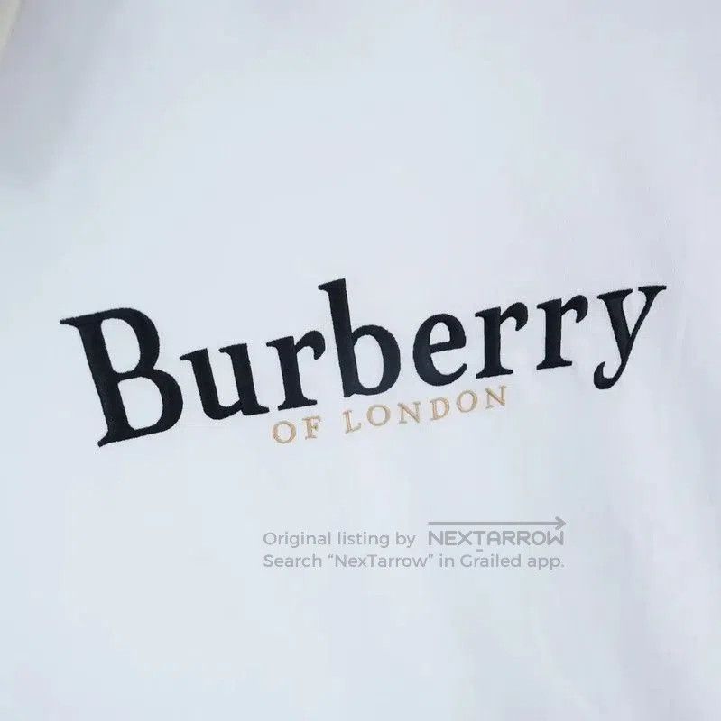Burberry Burberry White Embroidered Logo Short Sleeve T. Size US L / EU 52-54 / 3 - 4 Thumbnail