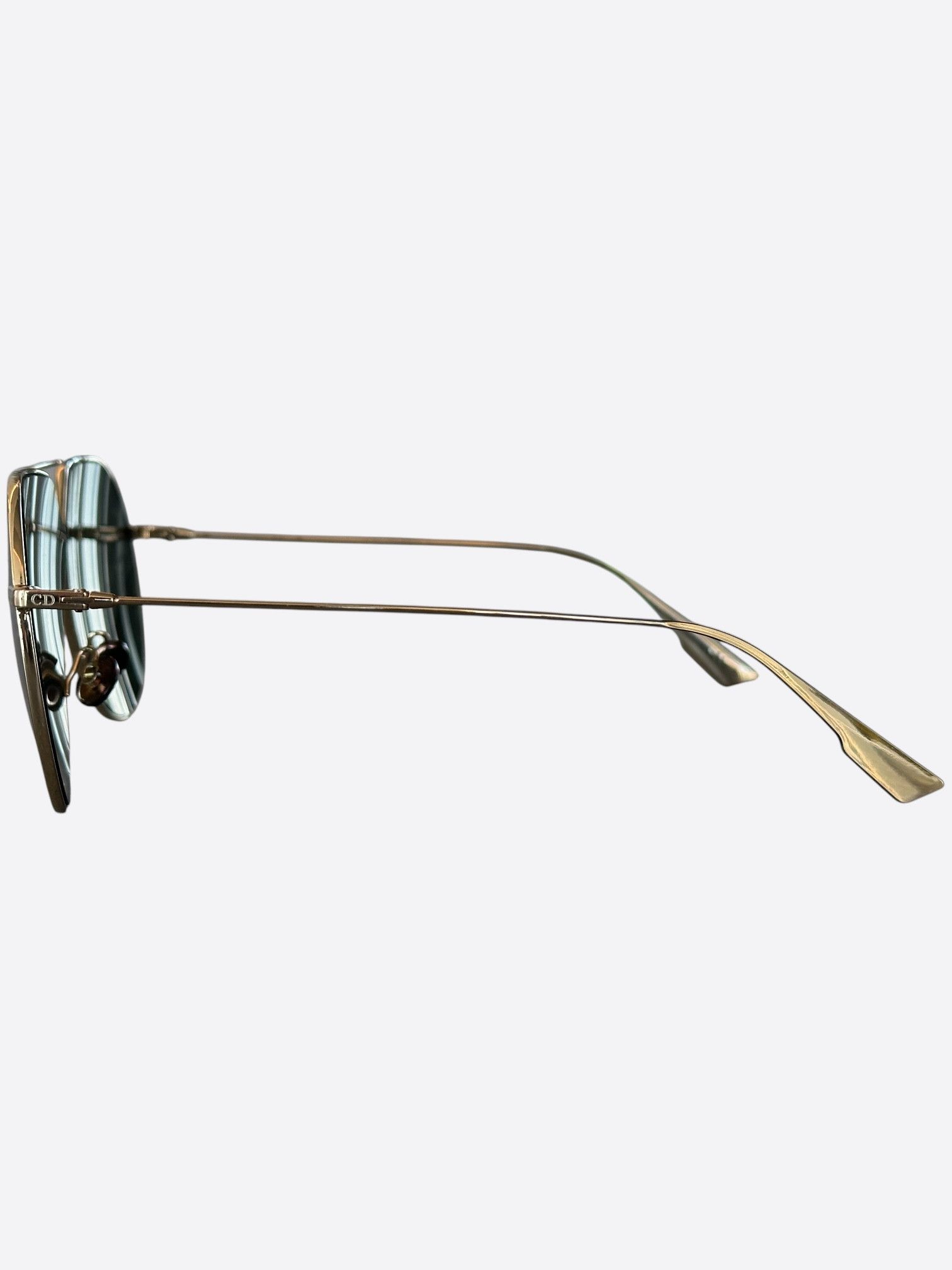 Dior Dior Gold CD Aviator Sunglasses Size ONE SIZE - 3 Thumbnail