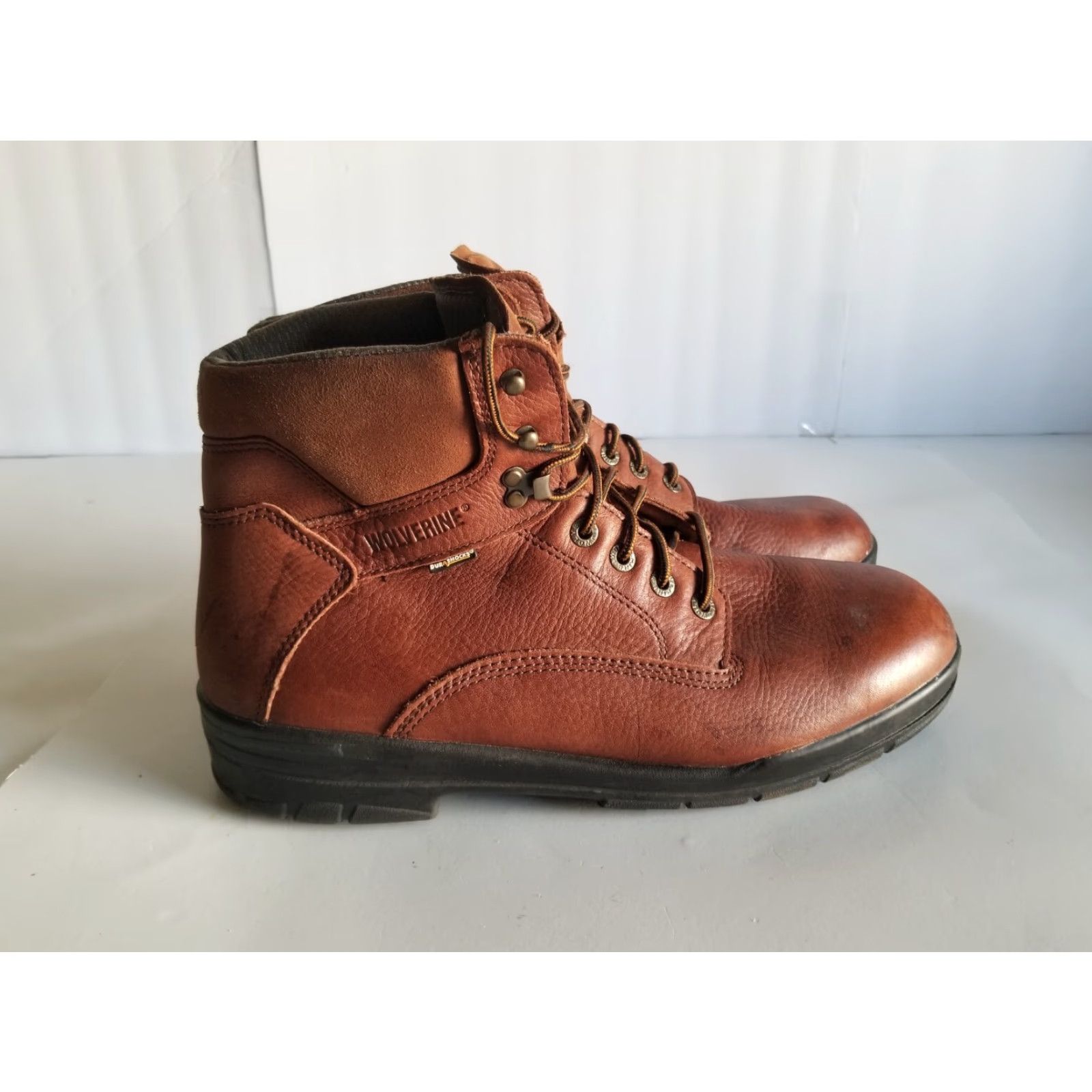 Vintage Wolverine Durashocks SR 6" Soft Toe Boot Brown Men's Size 14 Medium Size US 13 / EU 46 - 2 Thumbnail