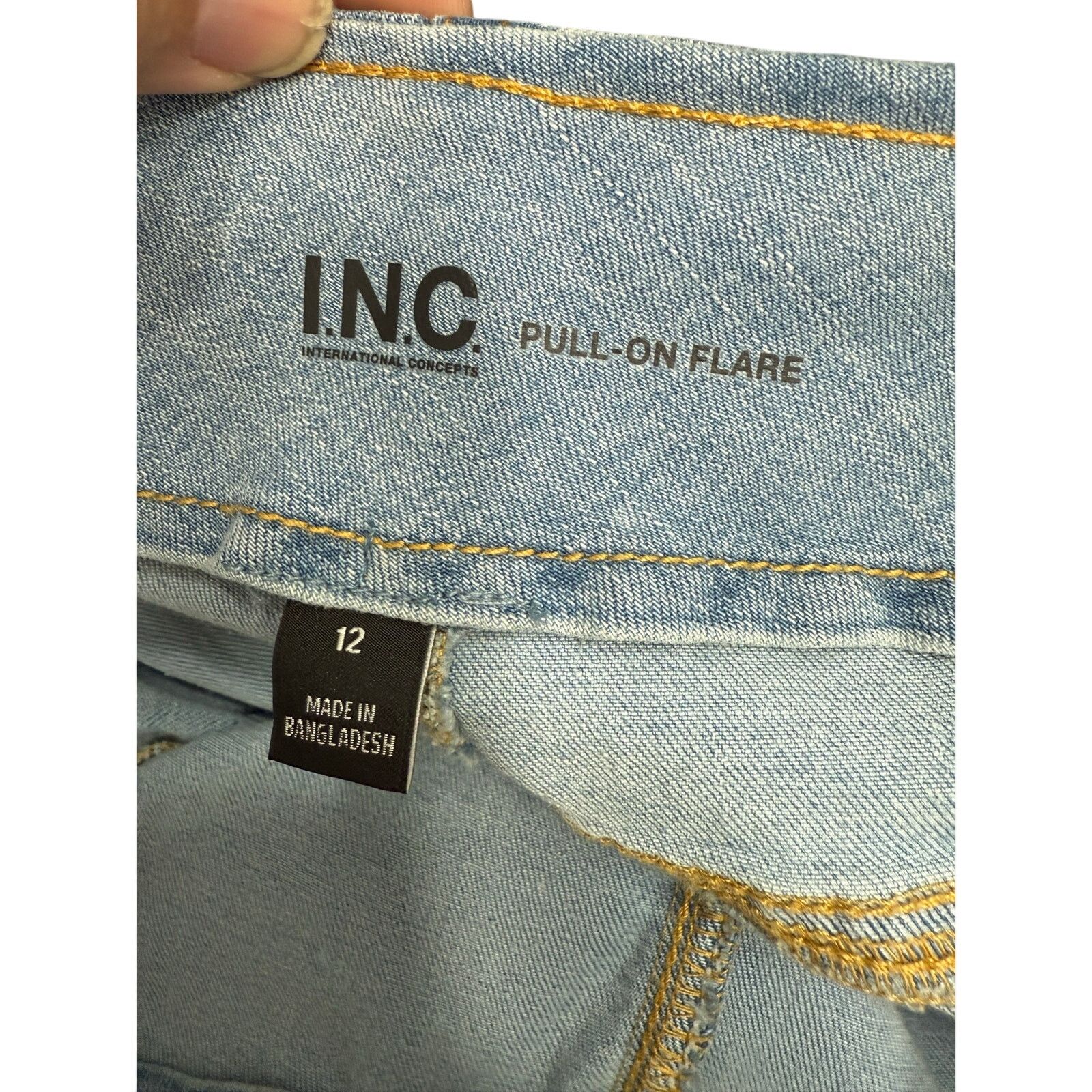 Macys Macy's Jeans sz 12 Pull Flare INC NEW #G717 Size 34" / US 12 / IT 48 - 3 Thumbnail