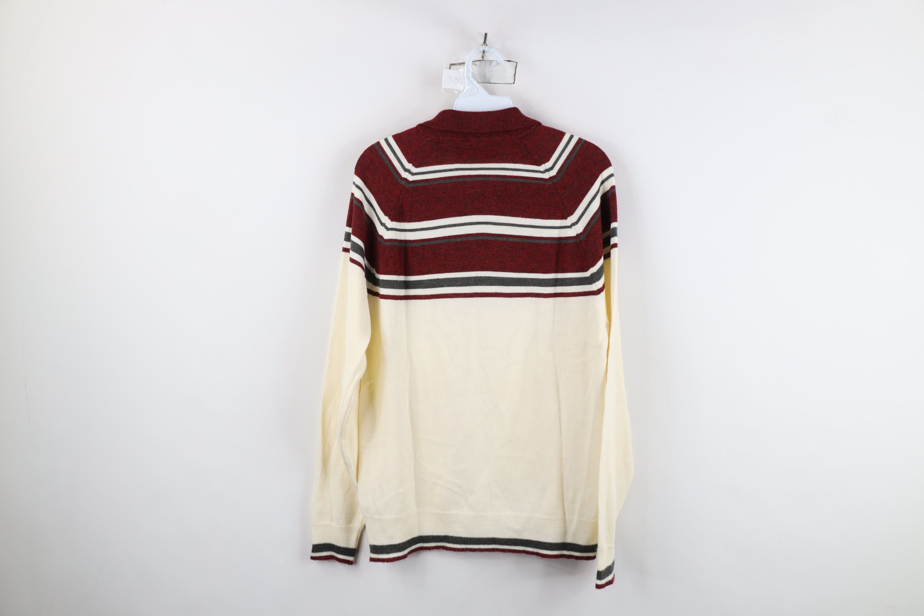 Vintage Vintage 70s Streetwear Block Knit Collared Polo Sweater USA Size US M / EU 48-50 / 2 - 10 Thumbnail