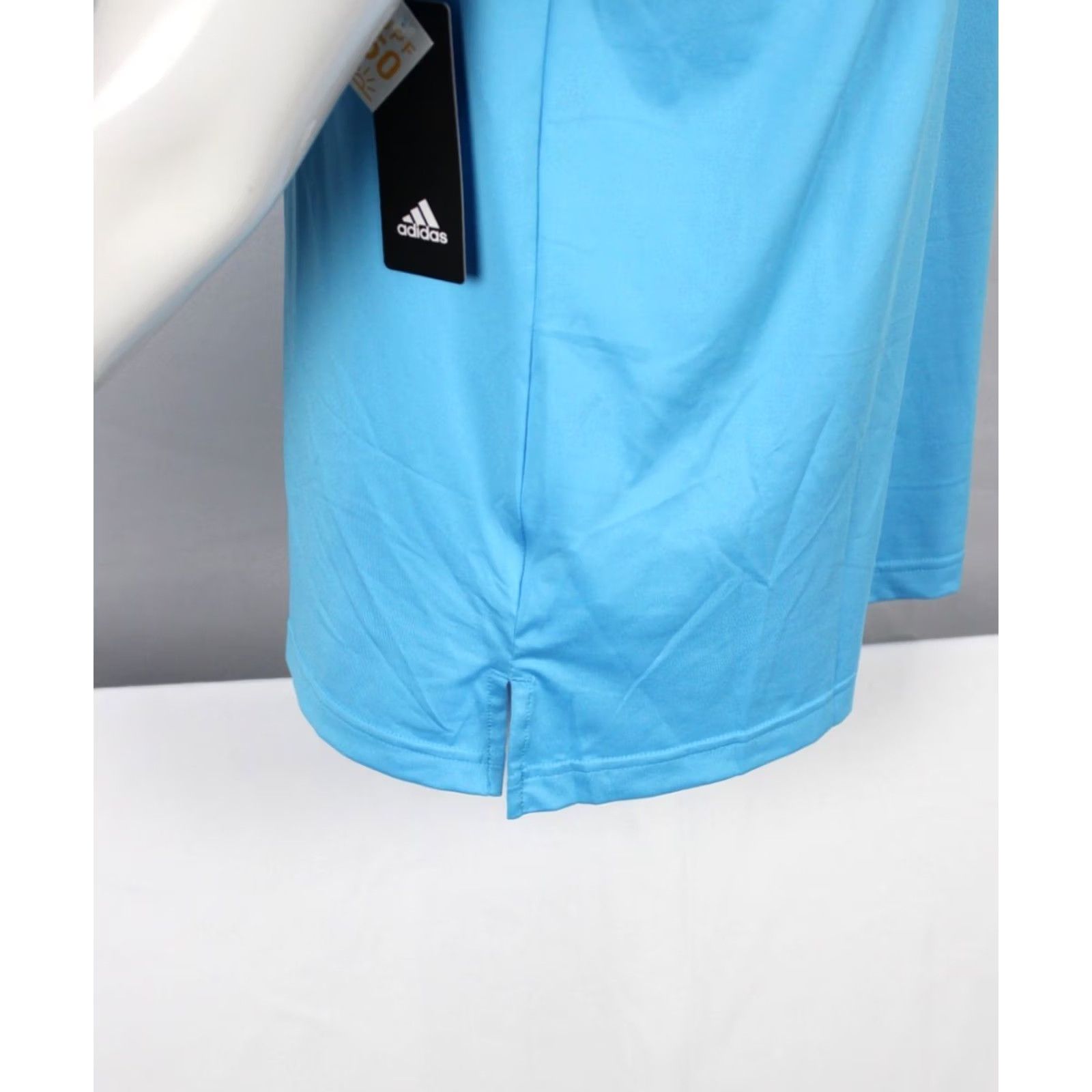 Adidas Adidas Golf Polo Ultimate Solid Short Sleeve Shirt M Sky Rush Blue Mens Polo Shirt Size US M / EU 48-50 / 2 - 3 Thumbnail
