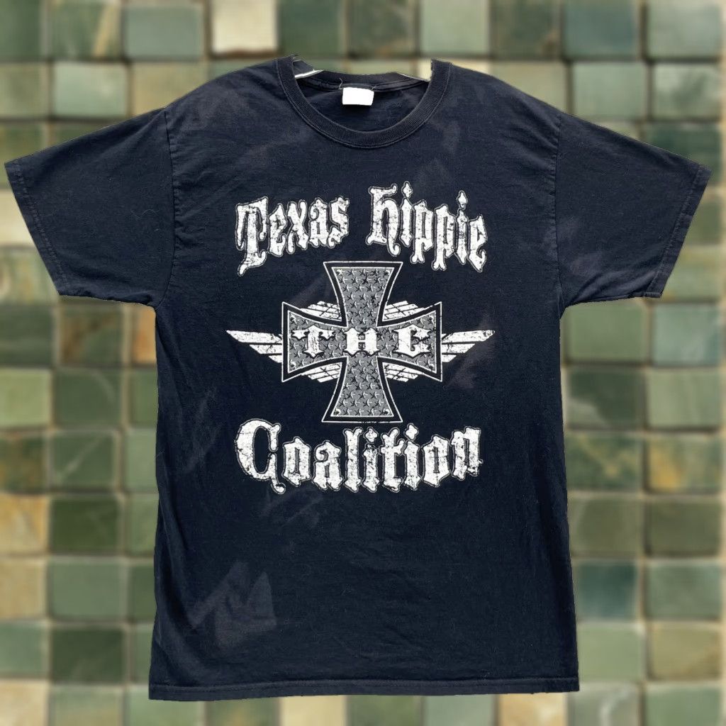 Fruit Of The Loom Texas Hippie Coalition T-Shirt Mens Medium Festival Band Tee Heavy Rock Metal Shirt Black Cotton Logo 80s Band Music Festival Hippie Van Halen Mens Size US M / EU 48-50 / 2 - 1 Thumbnail