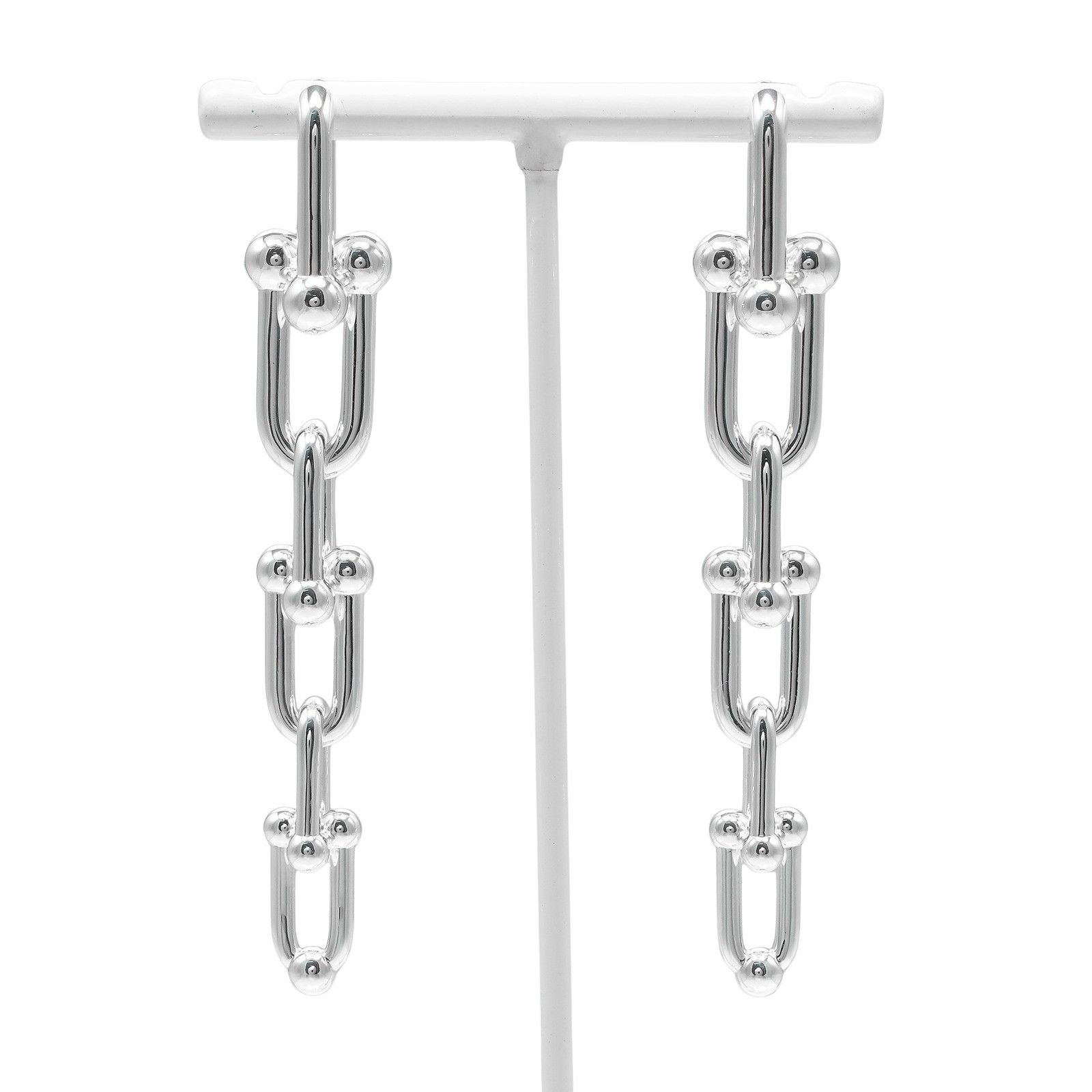 Tiffany & Co. Tiffany & Co. Tiffany HardWear Graduated Link Silver 925 Earrings Metal Earrings Size ONE SIZE - 1 Thumbnail
