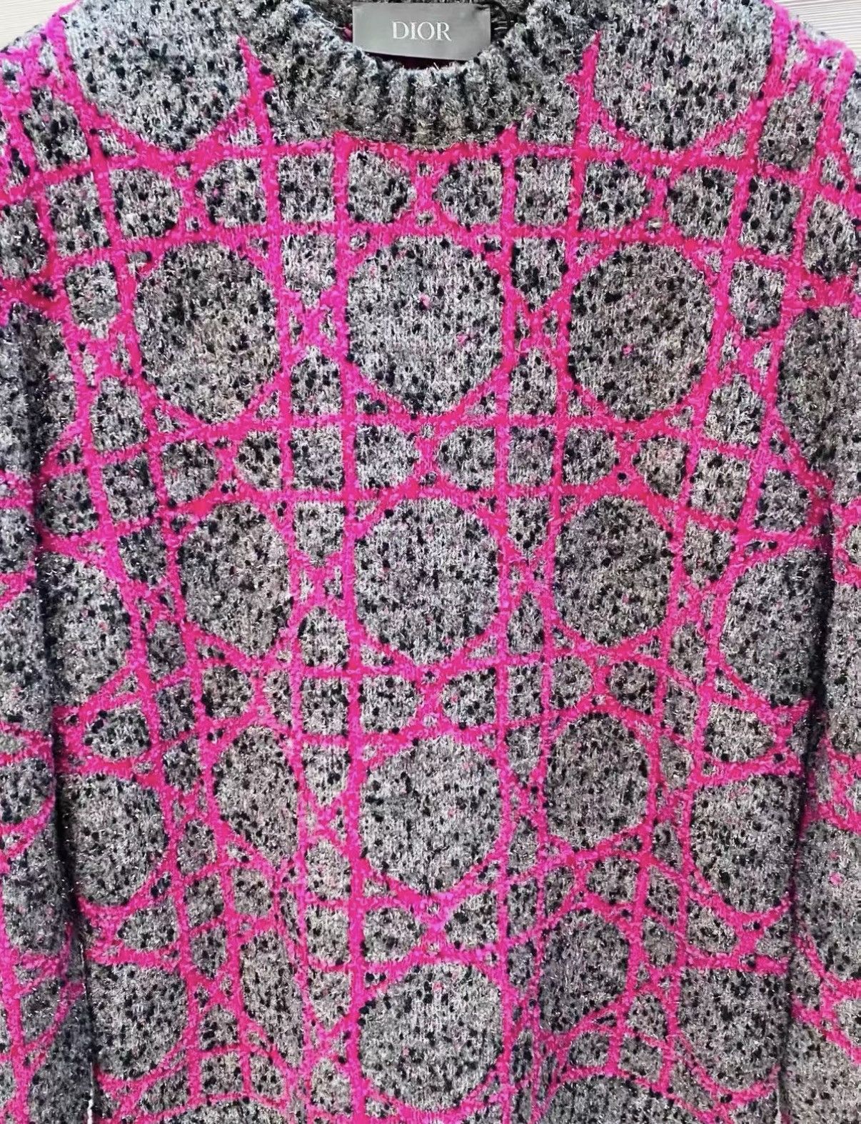 Dior Dior Magenta & Grey Cannage Knit Sweater J33 Size S / US 4 / IT 40 - 4 Thumbnail