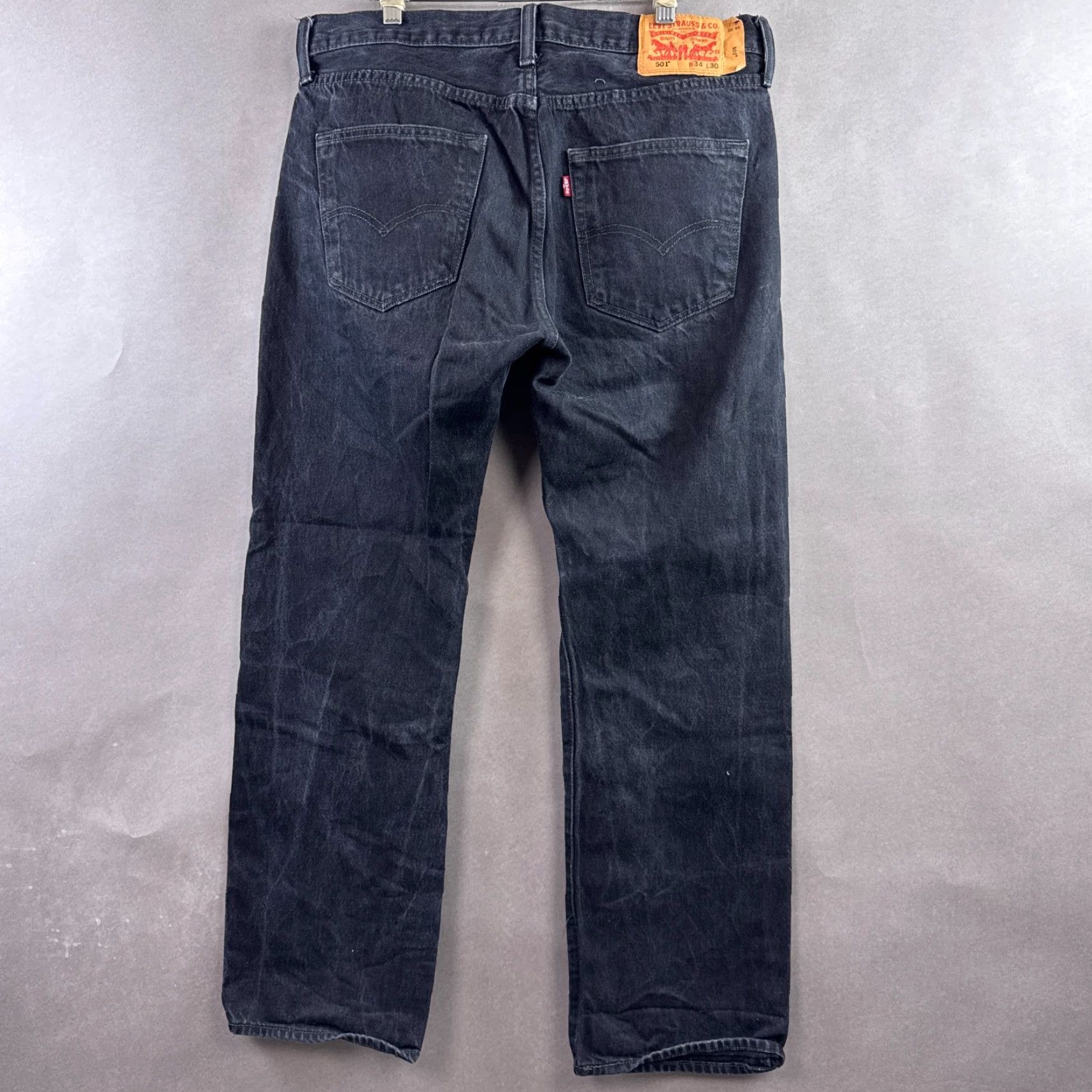 Levi's Levi's 501 Jeans Mens 34x30 Black Denim Jeans Button Fly Dark Wash Vintage No Size US 34 / EU 50 - 3 Thumbnail
