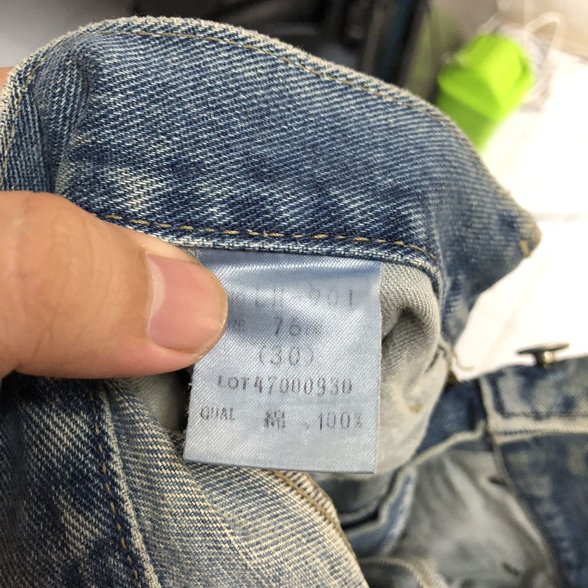 Japanese Brand DL BobSon Vintage faded ripped Blue Denim Pants #C207 Size US 30 / EU 46 - 19 Thumbnail