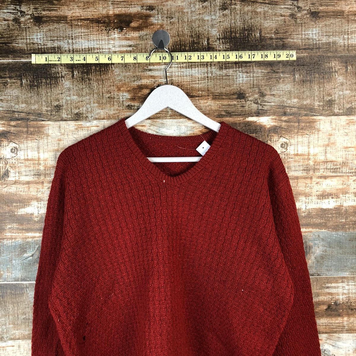 Homespun Knitwear × Japanese Brand Japanese Brand plain Red Knitwear #A1354 Size M / US 6-8 / IT 42-44 - 2 Thumbnail