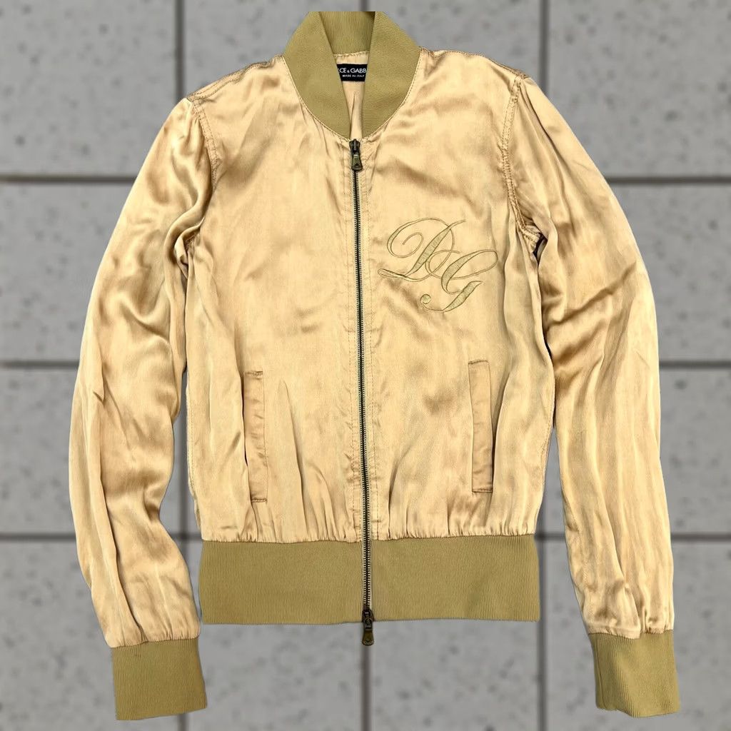 Dolce & Gabbana Dolce&Gabbana Lightweight Silk Bomber Jacket Logo Women Size S Size S / US 4 / IT 40 - 1 Thumbnail