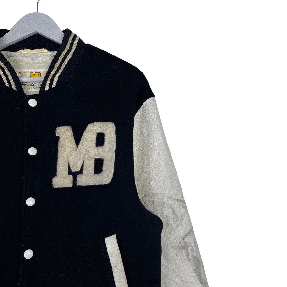 Japanese Brand 🔥 VINTAGE MAC BETH VARSITY BOMBER JACKET Size US L / EU 52-54 / 3 - 4 Thumbnail