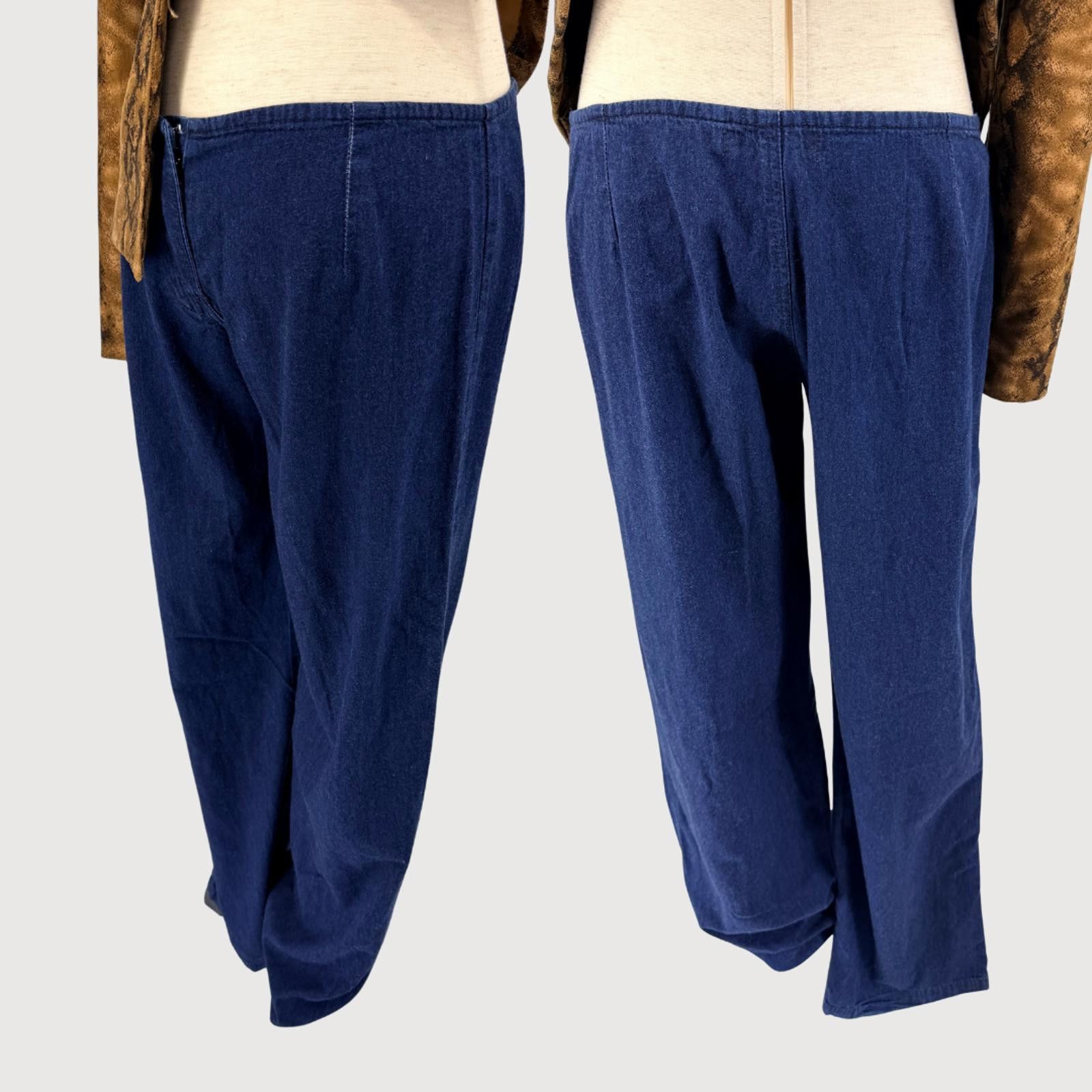 Other Motel Rocks Wide Leg Chambray Pants Low Rise Blue S Size 28" / US 6 / IT 42 - 4 Thumbnail