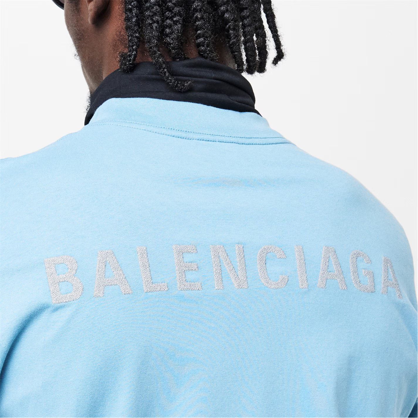 Balenciaga o1g2r1mq0226 T-Shirt In Blue Size US M / EU 48-50 / 2 - 4 Thumbnail